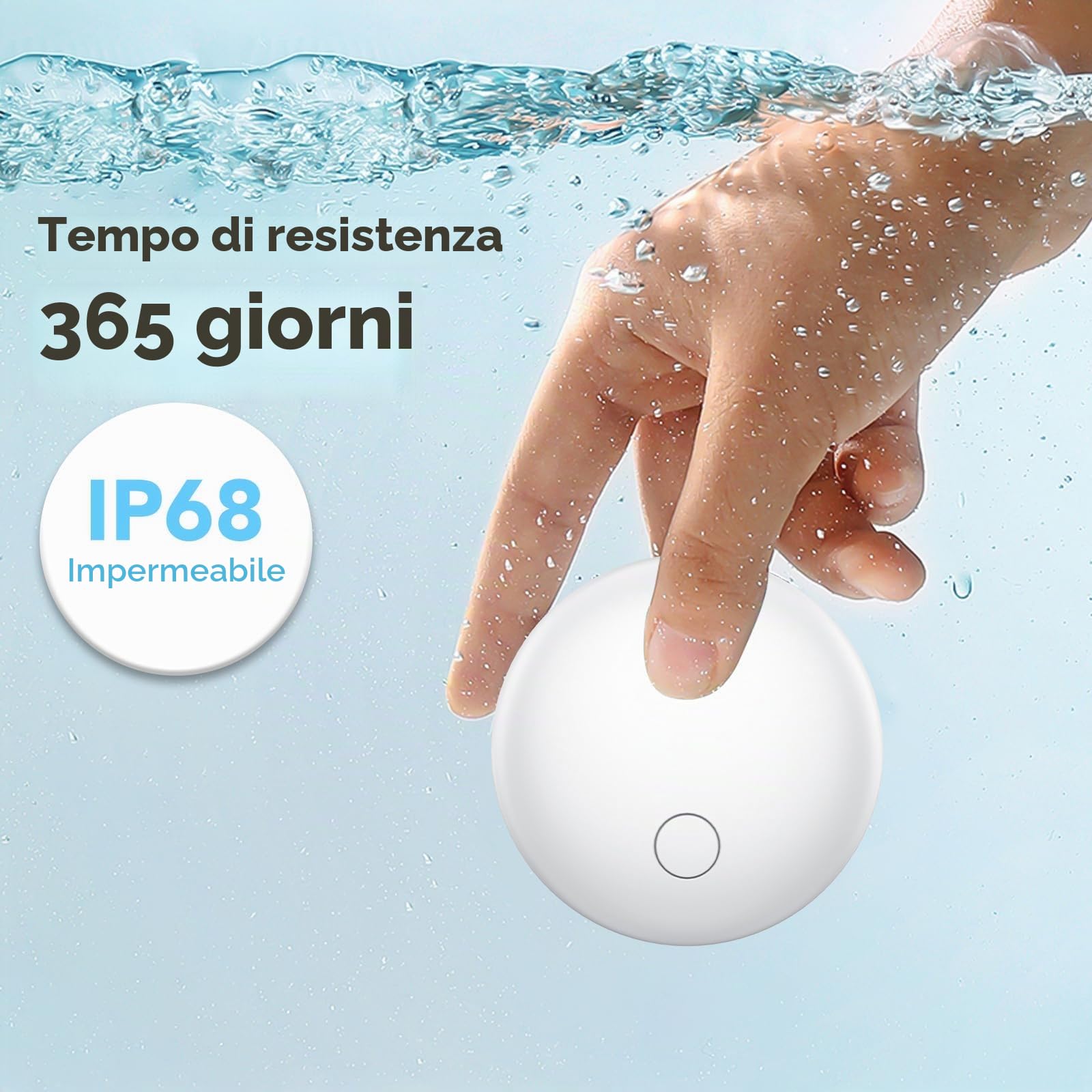Air Tracker Tag-4 Pezzi, Smart Tag Compatibile con Apple Find My (Solo IOS), Bluetooth Localizzatore per Portafogli, Chiavi, Zaini, Bagagli, 100dB Bip, Batteria Sostituibile, IP68 impermeabile