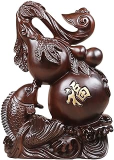 Akcesoria Do Domu Dekoracje Na Biurko Pięknie Rzeźbione Ozdoby Z Tykwy Wu Lou Handmade Art Wysokiej Klasy Prezenty Biznesowe Biurko W Domu Feng Shui Statua Ozdoby Ozdoby Na Biurko (Kolor: B)