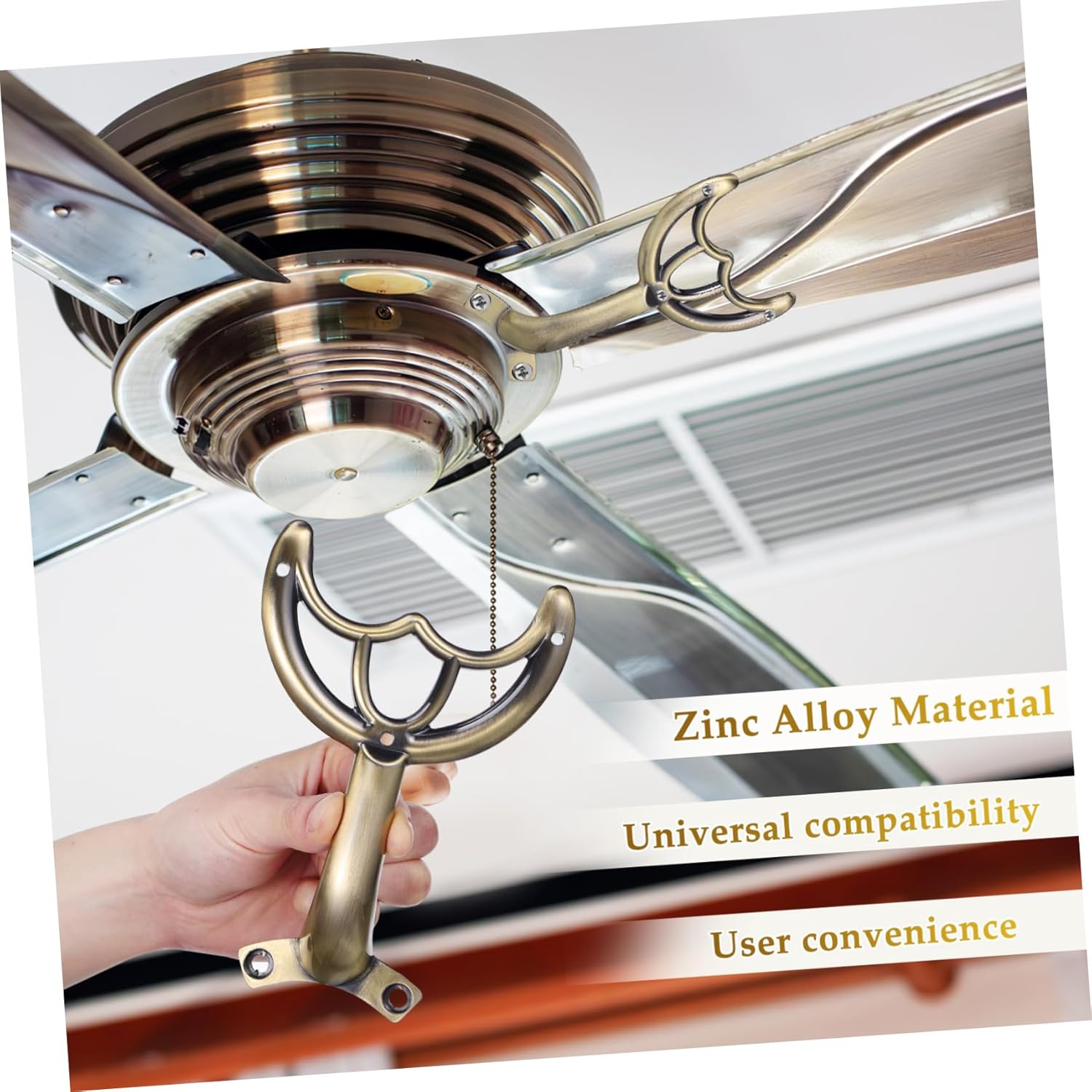 Cabilock Fan Blade Support Rod Replacement Ceiling Fan Brackets 6.69X4.33X1.77 Inch Metal Arm Holder for Home and Dorm Repair