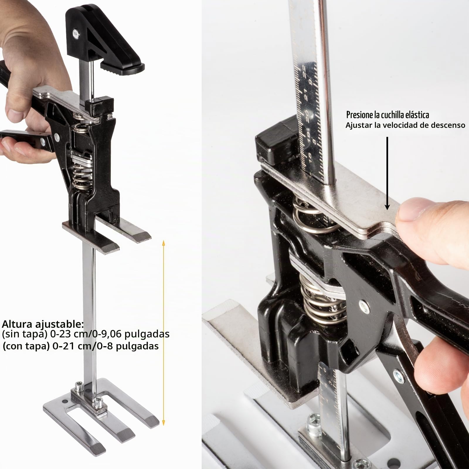 Brazo ahorrador de trabajo,2 piezas Elevador de Tablero de Puertas Duradero Con Escala 39cm,Hasta 880 lbs/400 kg, Multifunción Levantador de Azulejos,Para Puertas,Armarios,Azulejos de Pared