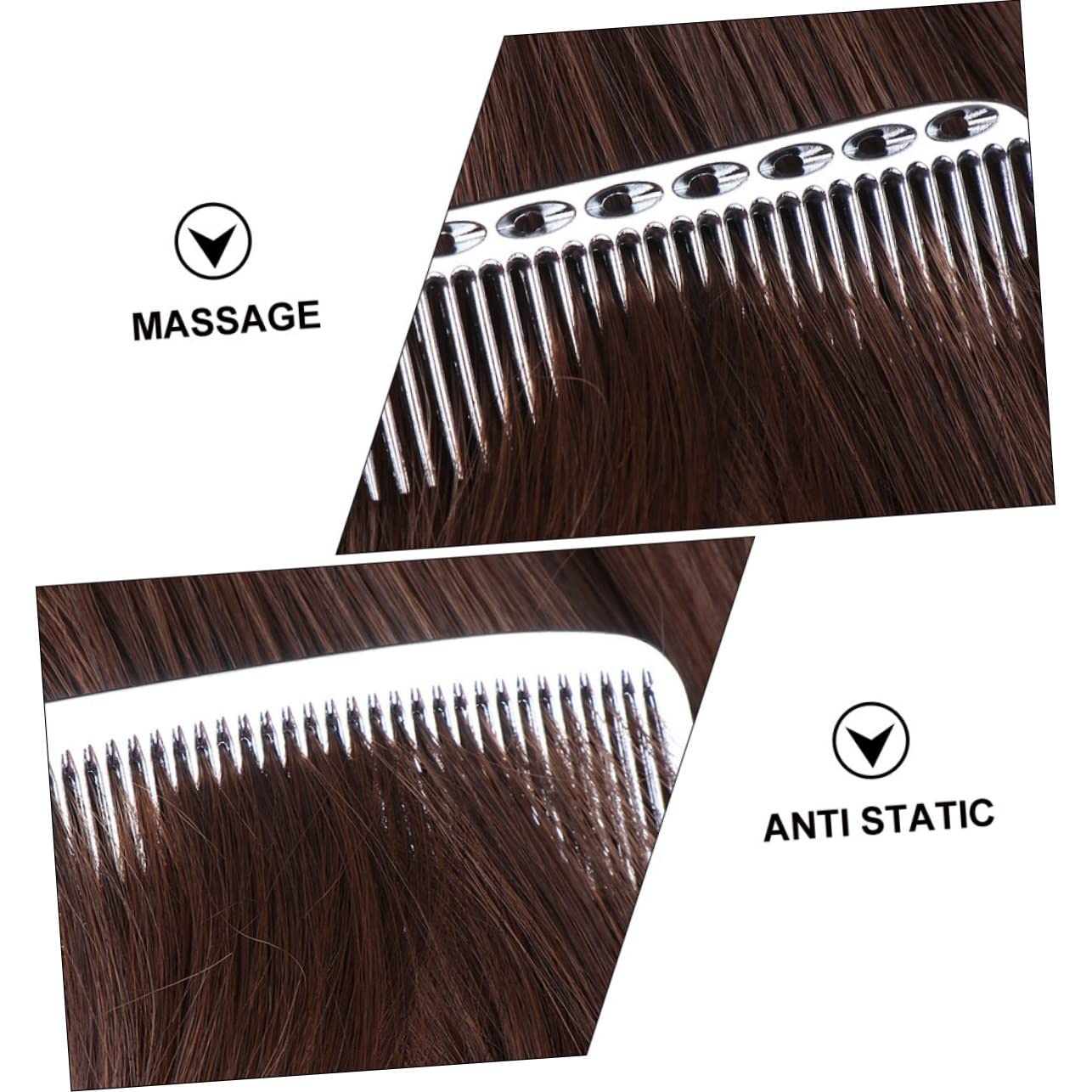 Beaupretty Lot De 3 Peignes De Coiffure Doux Dents Lisses Et Serrées Pour Salon De Coiffure 2 Pièces X 3