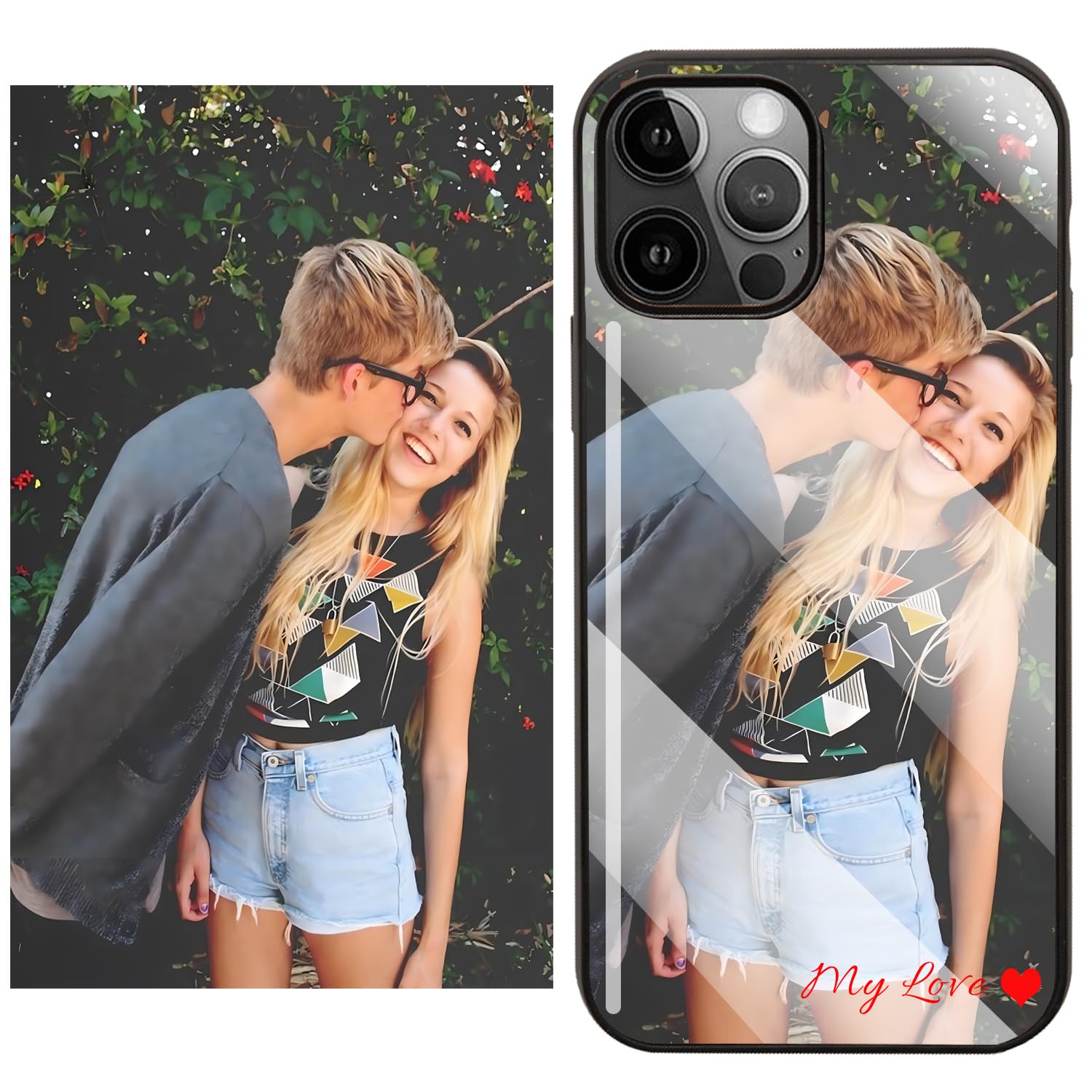 Amazon.com: IVY Customizable Personalizado Glass Case for iPhone