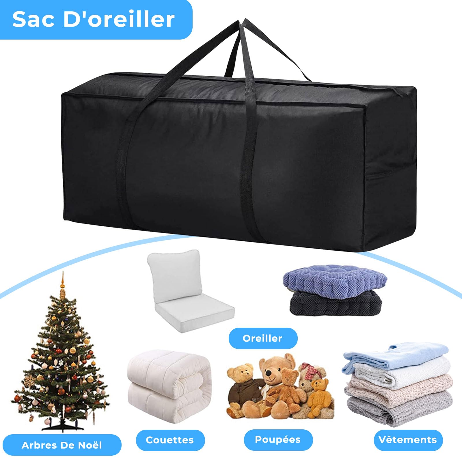 Housse Rangement Sapin 210cm Sac De Rangement Pour Sapin De Noël Extra Large 122 51 38 Cm Oxford Pour Sapin De Noël Housse Sapin De Noel 210