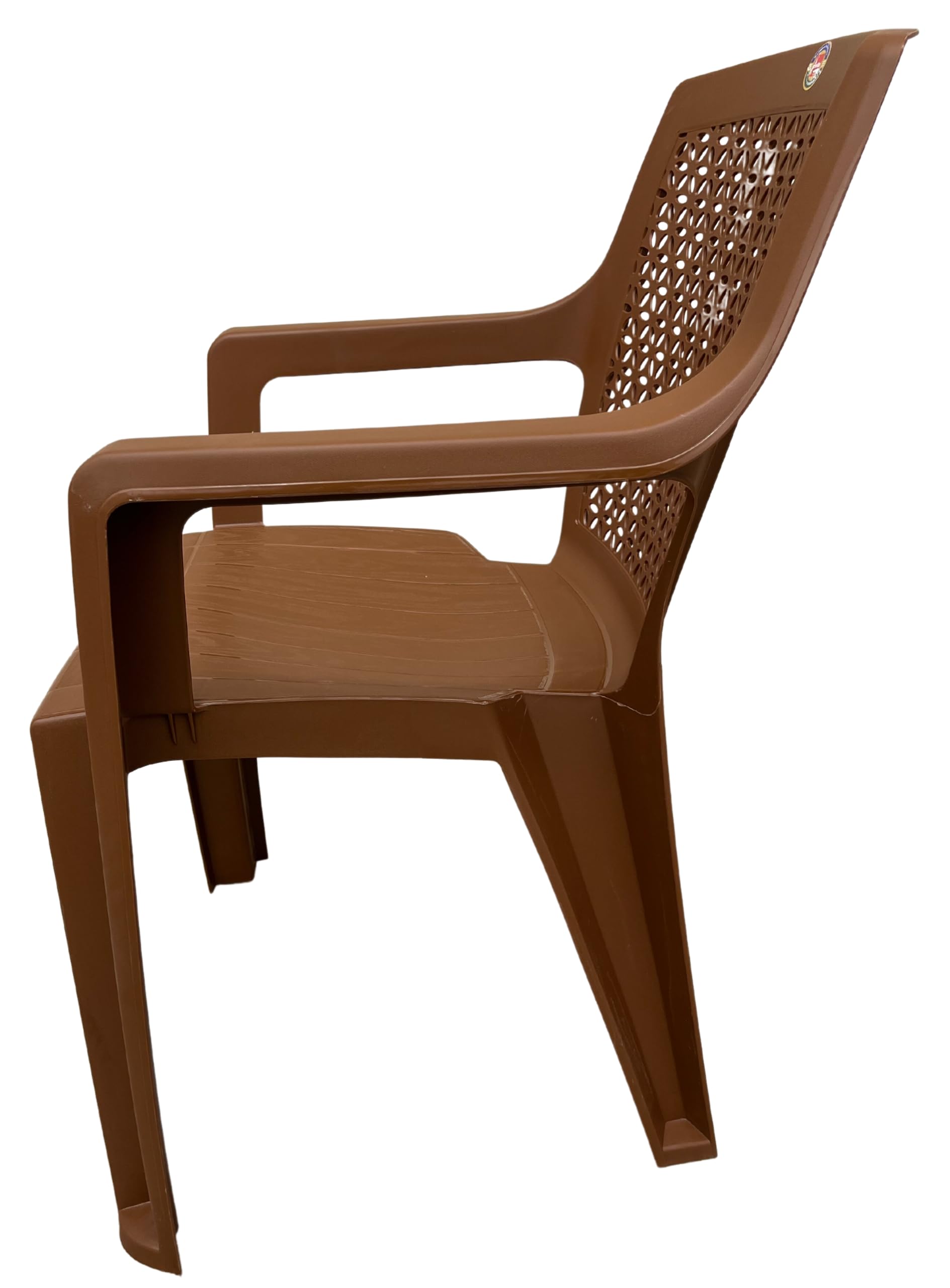 HomiQ Cello Sonet Plastic Chair | Chairs for Home, Living Room, Garden, Indoor and Outdoor Use |(Colour: Sandalwood; Set of 2 Chairs) 4