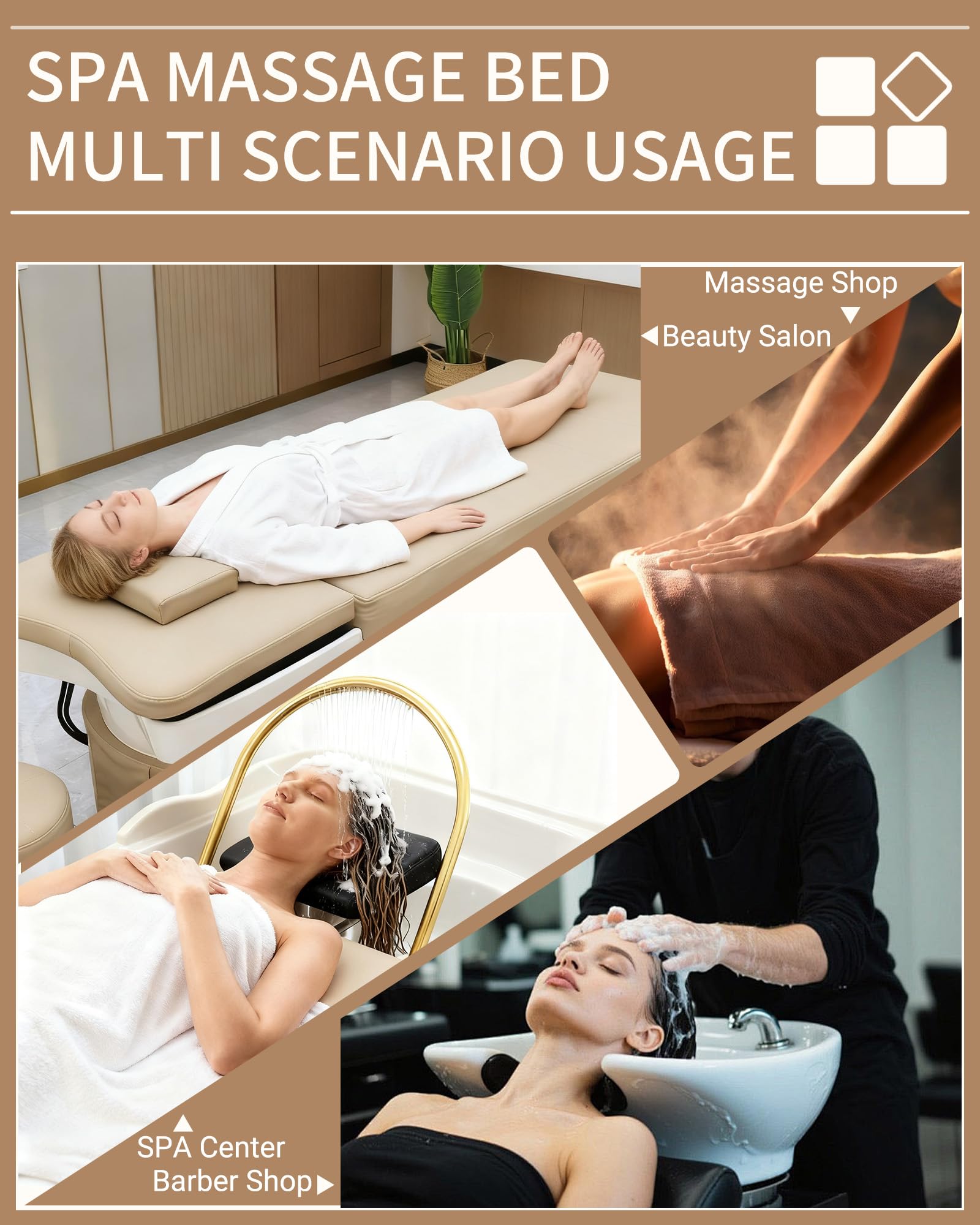 Kopf-Spa-Liege mit Wasserzirkulation für Friseursalons und Schönheitssalons