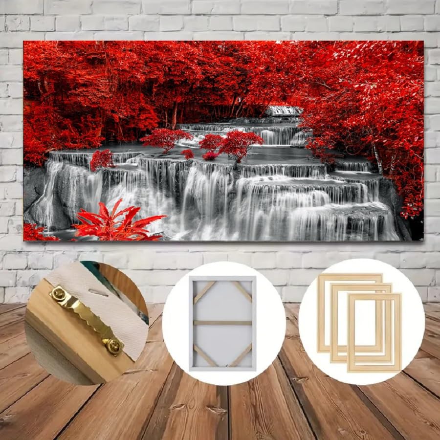 キャンバス絵画風景滝アート写真 20x40cm(8x16in)フレームレス キャンバス絵画風景滝アート写真 20x40cm(8x16in)フレームレス