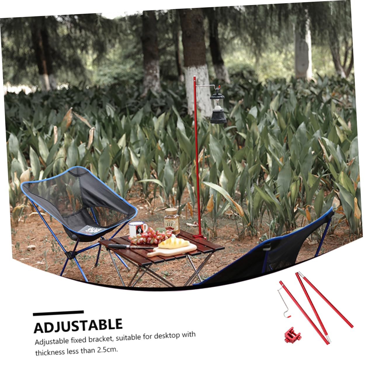 VICASKY Folding Lamp Stand for Camping Lightweight Light Pole for Outdoor Use for Picnic Hiking and Travel Compact Storage Design Durable and Sturdy Construction