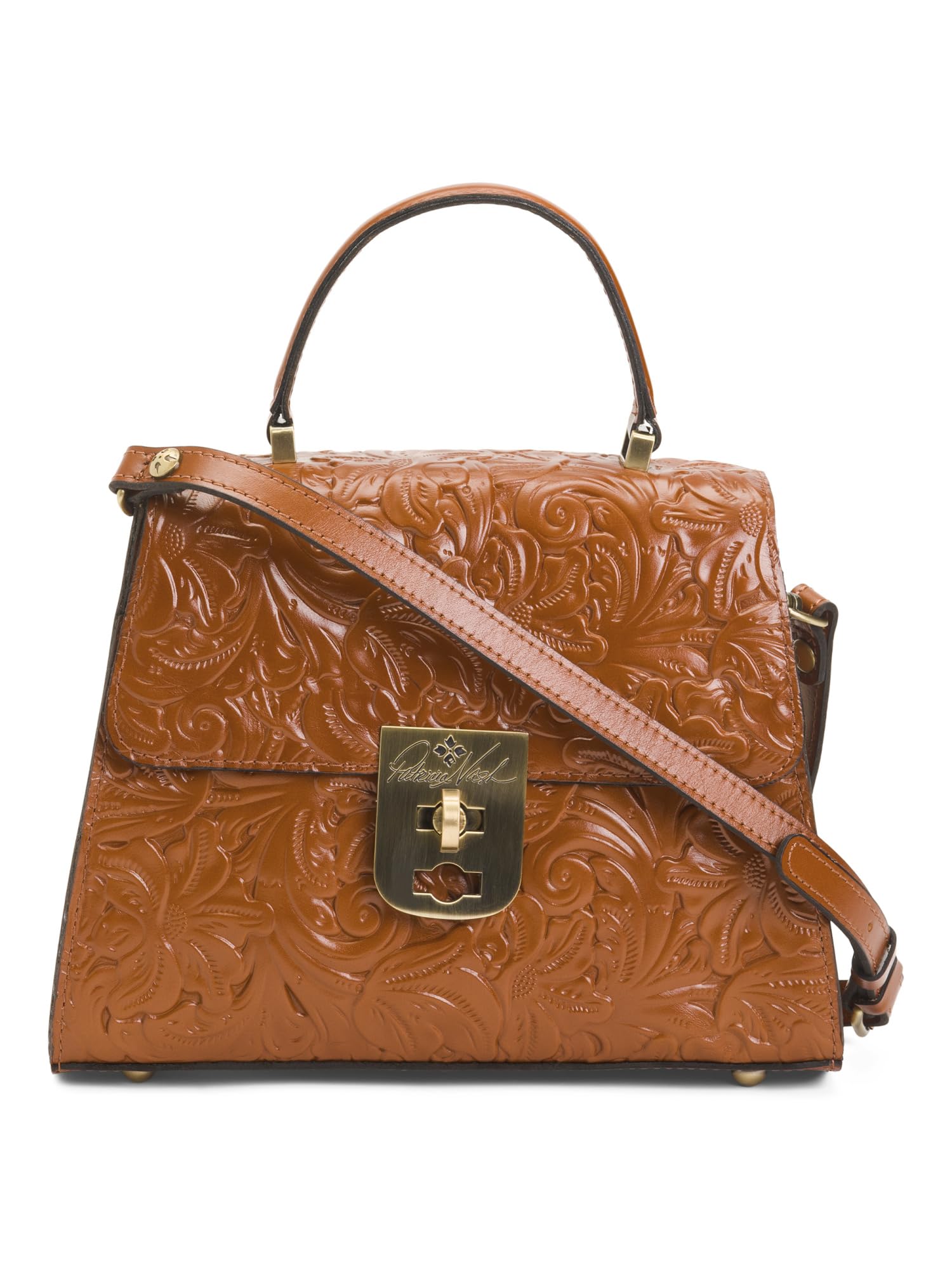 Patricia Nash Chauny Tooled Leather Satchel