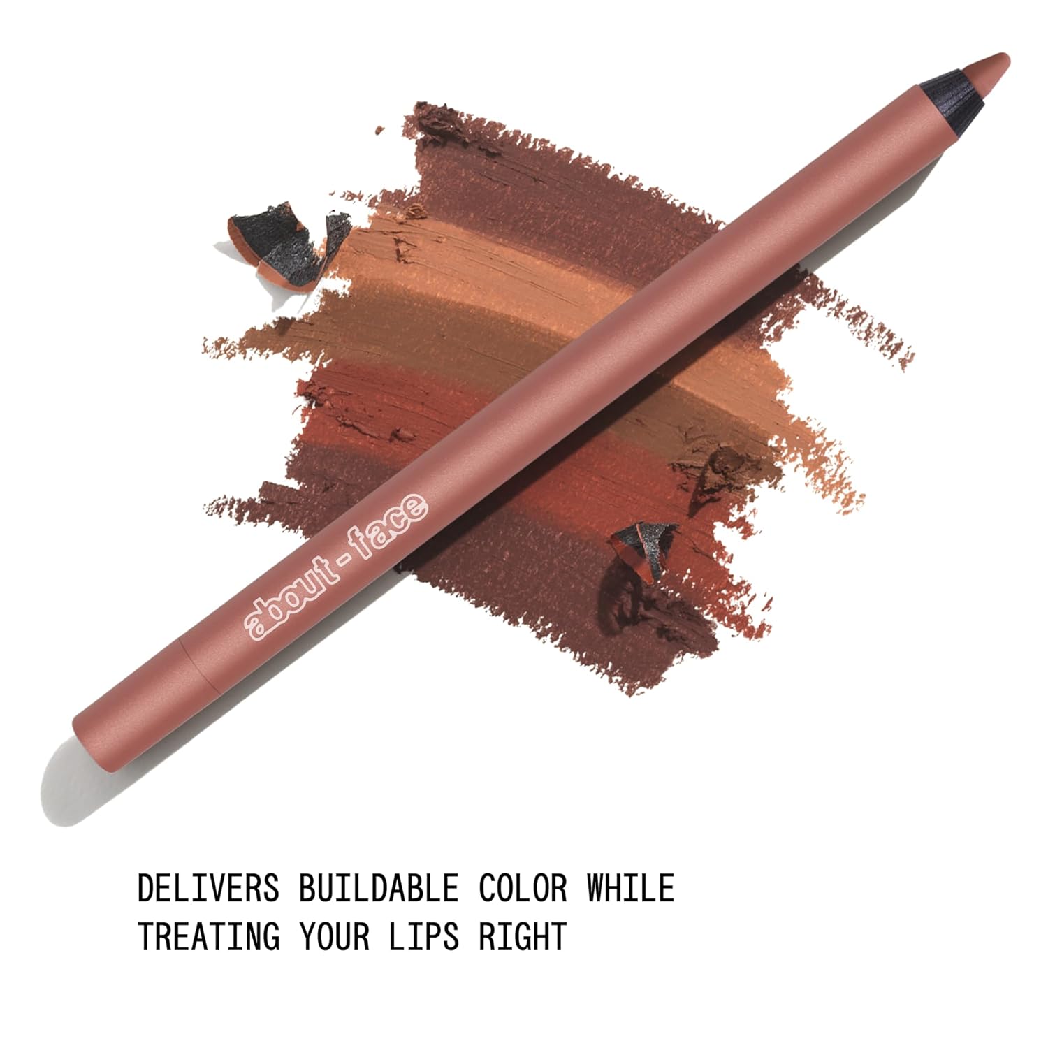 about-face Matte Fix Lip Pencil Baby Be Good – Long-Wear, Creamy Matte Lip Liner with Hyaluronic Acid & Vitamins C & E – Vegan, Cruelty-Free, Clean Beauty – 0.042 oz (Peachy Beige) - Image 2