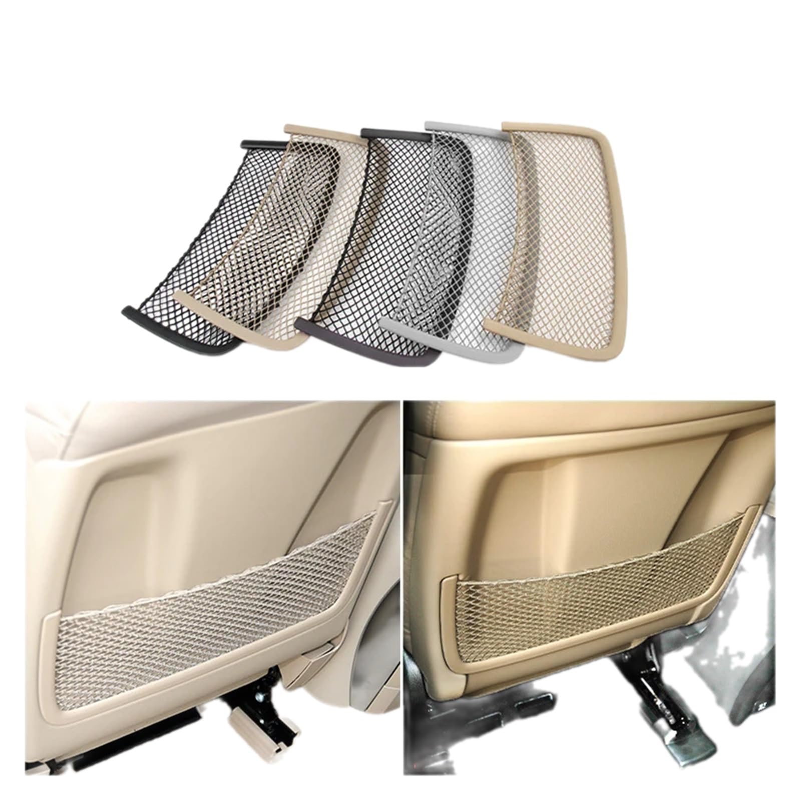 do Mercedesa, do Benza, Ml Gl Gls Gle R Class W164 W166 W251 Car Ont, do siedzenia, oparcia, kieszeń na bagaż 1669100003 kieszeń na oparciu fotela samochodowego(Beige)