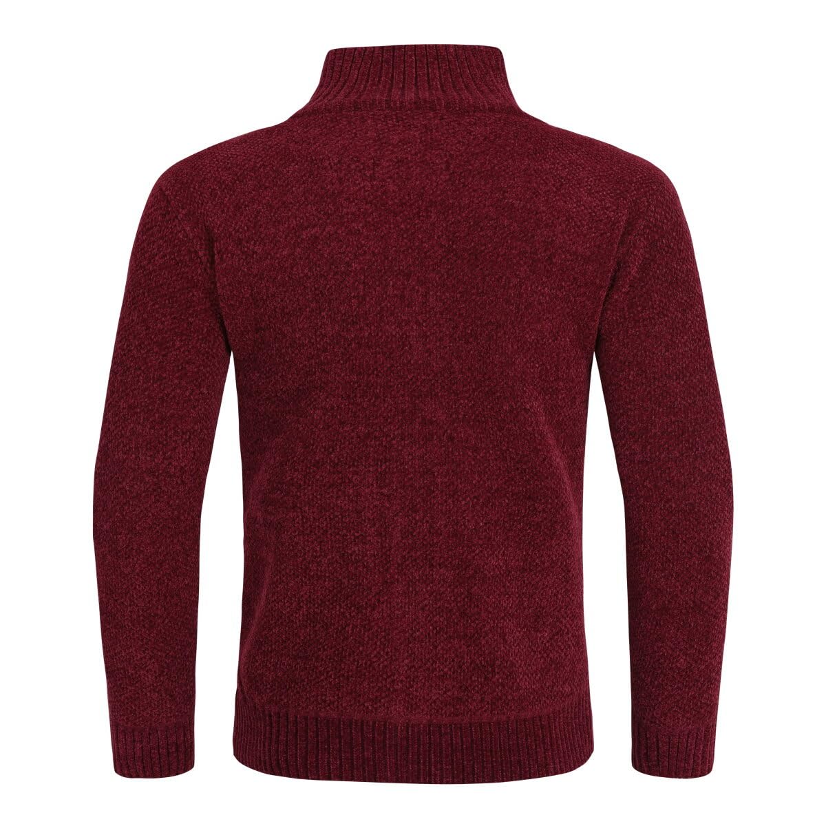 Allthemen Cardigan da Uomo Spesso con Collo Alto e Cerniera Lavorato a Maglia Sweater con Maniche Lunghe in Lana e Cotone