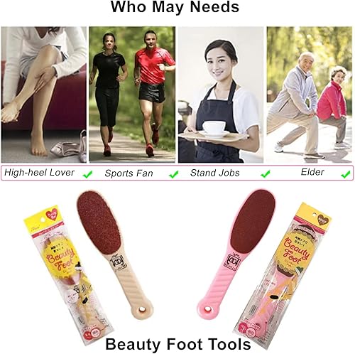 Miniatura 6 de 2 piezas de limas de pedicura profesional para pies agrietadas y callos para eliminar callos para cuidado de pies extra suave y belleza para uso