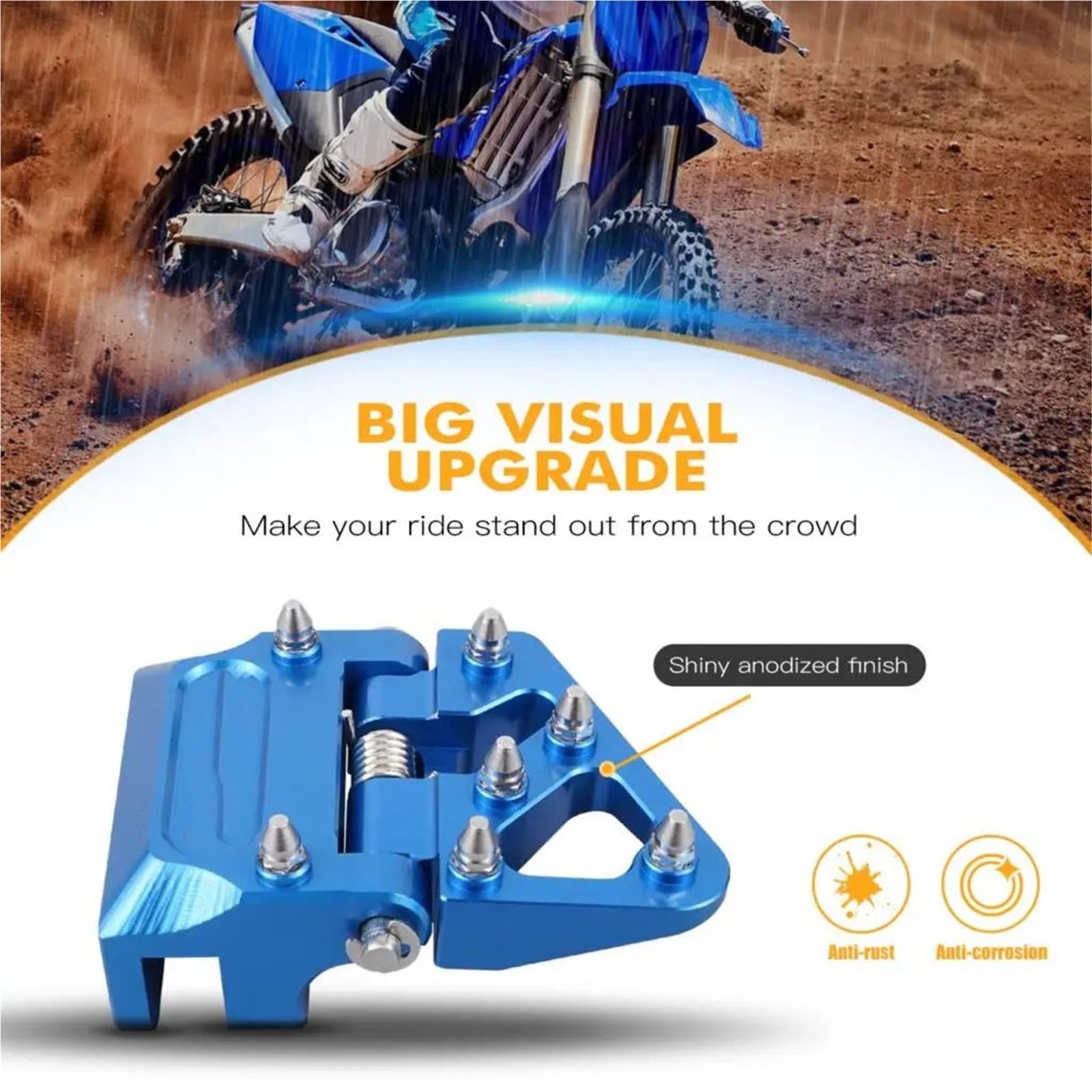 Zestaw linki sprzęgła motocykl Pasuje do YAMAHA YZ125 YZ250 YZ250F YZ125X YZ250X YZ400F YZ426F WR250F WR400F WR426F tylny składany pedał hamulca stopień końcówka płyta(Black)