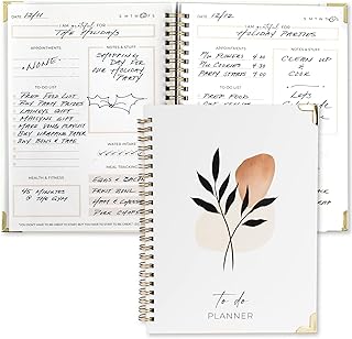 シンプル・トゥ・ドゥ・リストノート - 美しいデイリープランナー タスクを簡単に整理して生産性を向上 - 日付のないプランナーや学校やオフィス用品 女性用