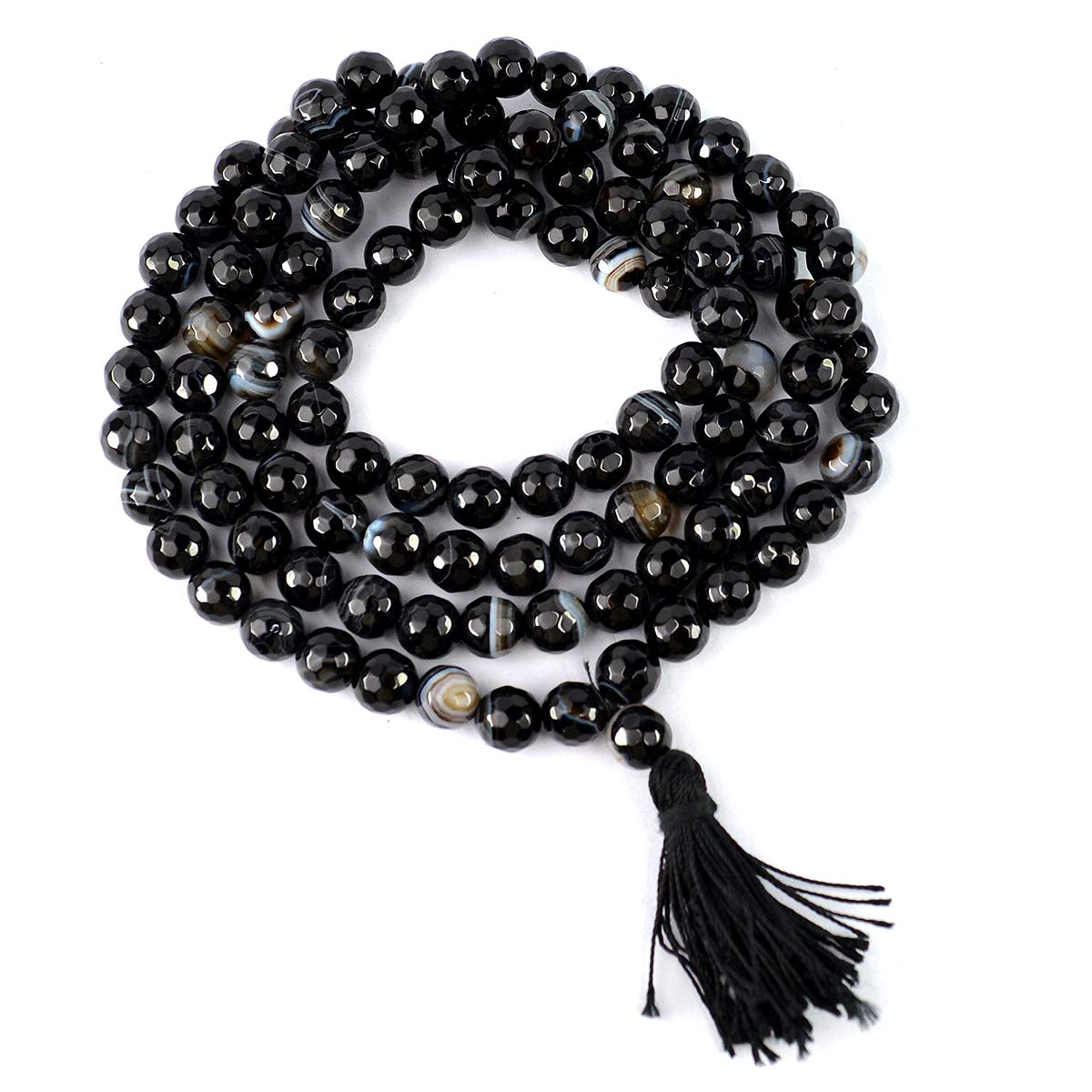 Crystu Natural Black Sulemani Hakik Mala Crystal Stone 8 mm Diamond Cut/Faceted 108 Beads Jap Mala for Reiki Healing Stones (Color : Black) (B08WCWWK4M) Amazon Price History, Amazon Price Tracker