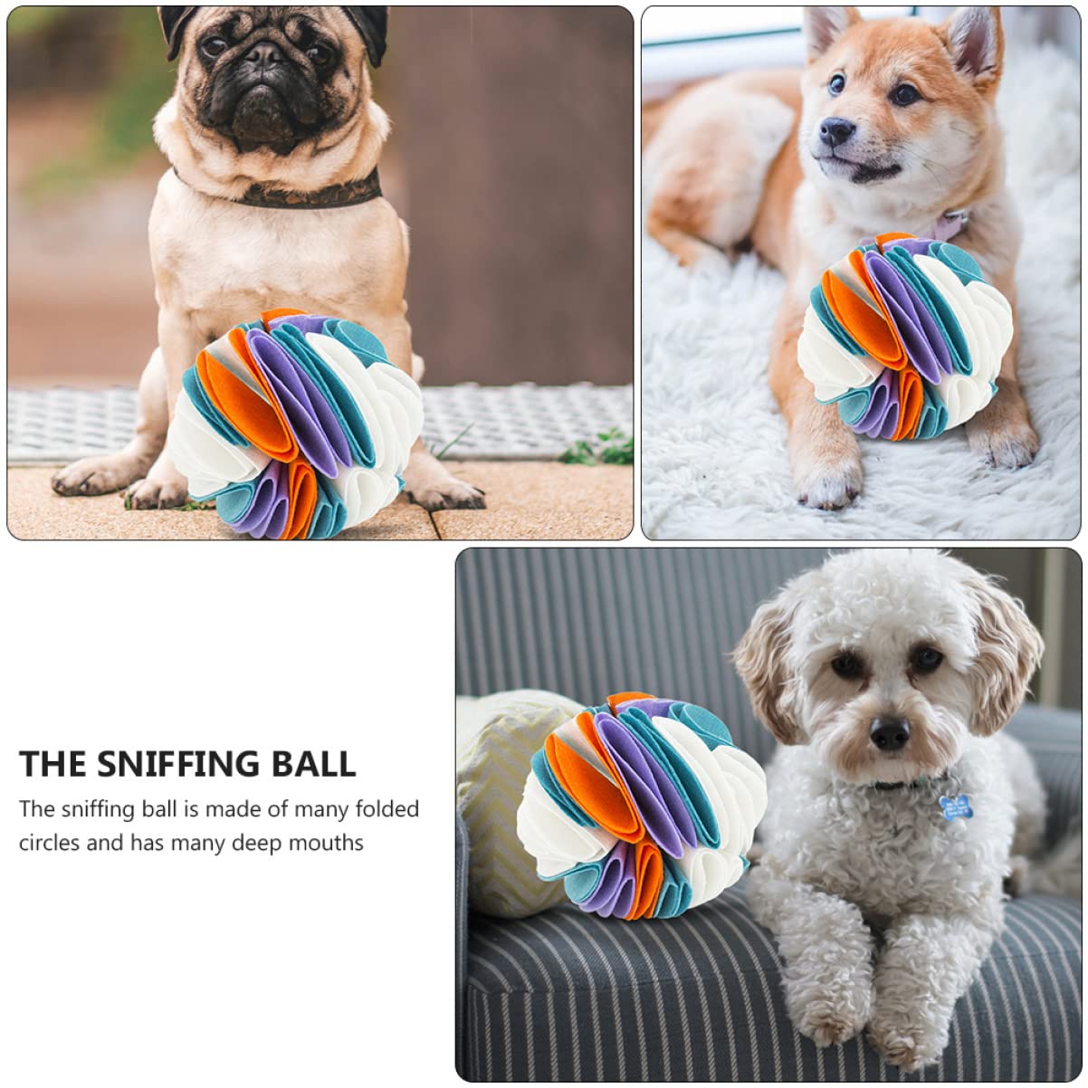Mipcase 2stücke Snuffle Foraging Für Hunde Interaktives Spielzeug Langsamen Fütterung Molar Spielzeug Filz Für Mentale Und Langsames Für Drinnen Und Draußen