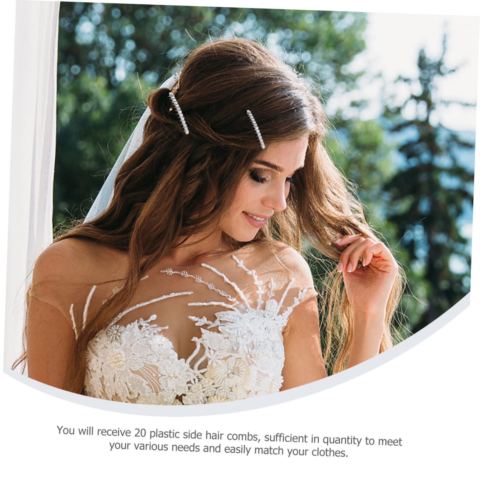 VICASKY 100 Pezzi Pettine Sposa con Decorazioni Floreali Accessorio per Matrimoni e Feste e Portatile per Acconciature Chic