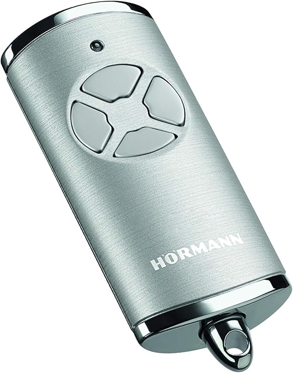 Hörmann Handsender HSE 4 BS (Frequenz 868 MHz, Hochglanz Silber, Garagentorantrieb mit Chrom Hörmann Handsender HSE 4 BS (Frequenz 868 MHz, Hochglanz Silber, Garagentorantrieb mit Chrom