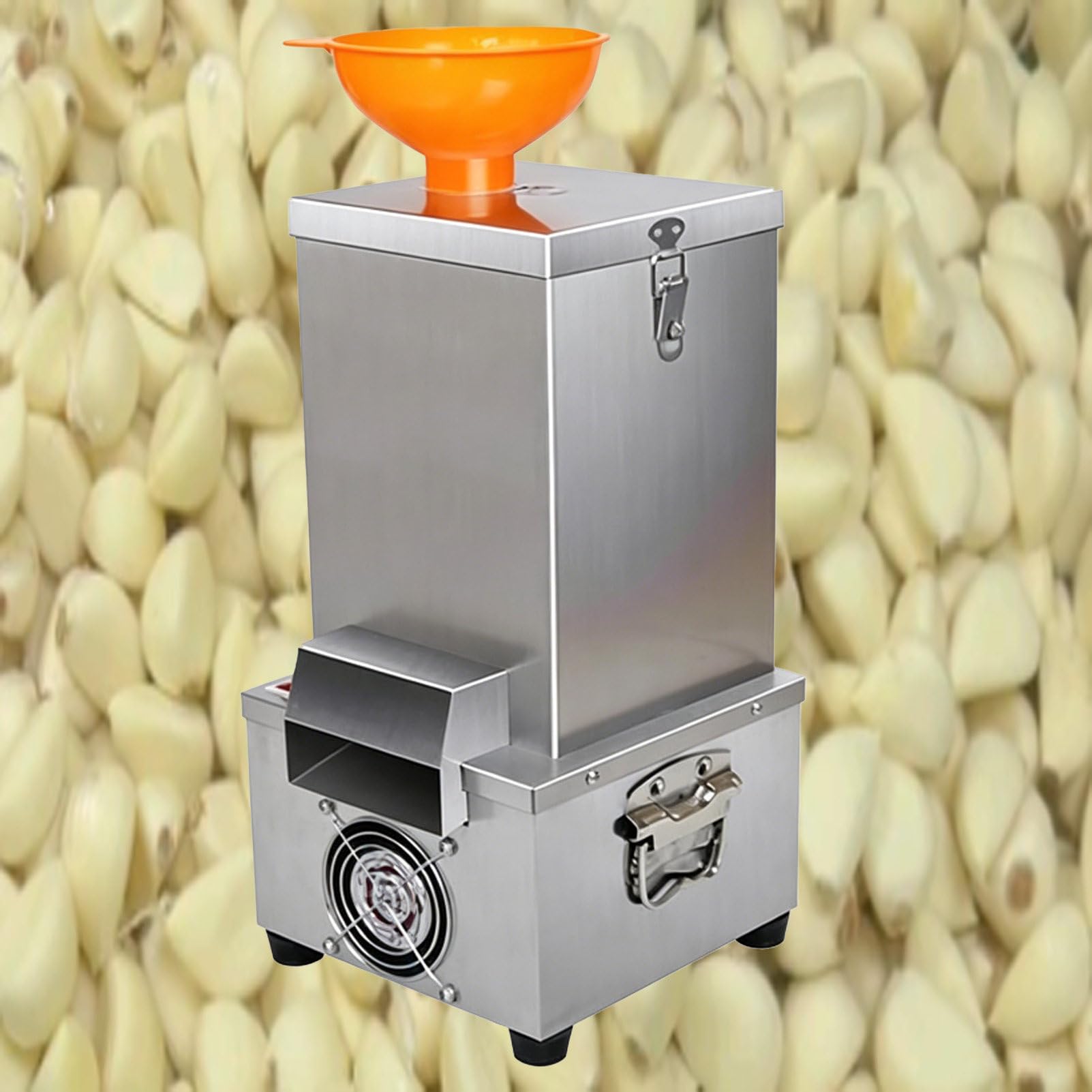 Pvxa 25KG/H Commercial Whole Garlic Peeler, Electric Garlic Peeling Machine, with Hopper 25kg/H, for Restaurant and Home Kitchen Use