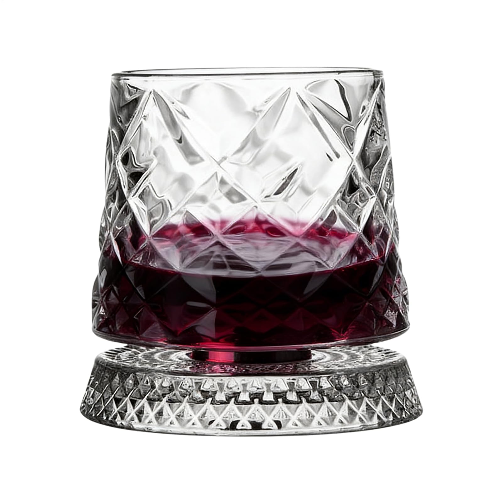 Verre rotatif haut de gamme avec dessous de verre style à l'ancienne