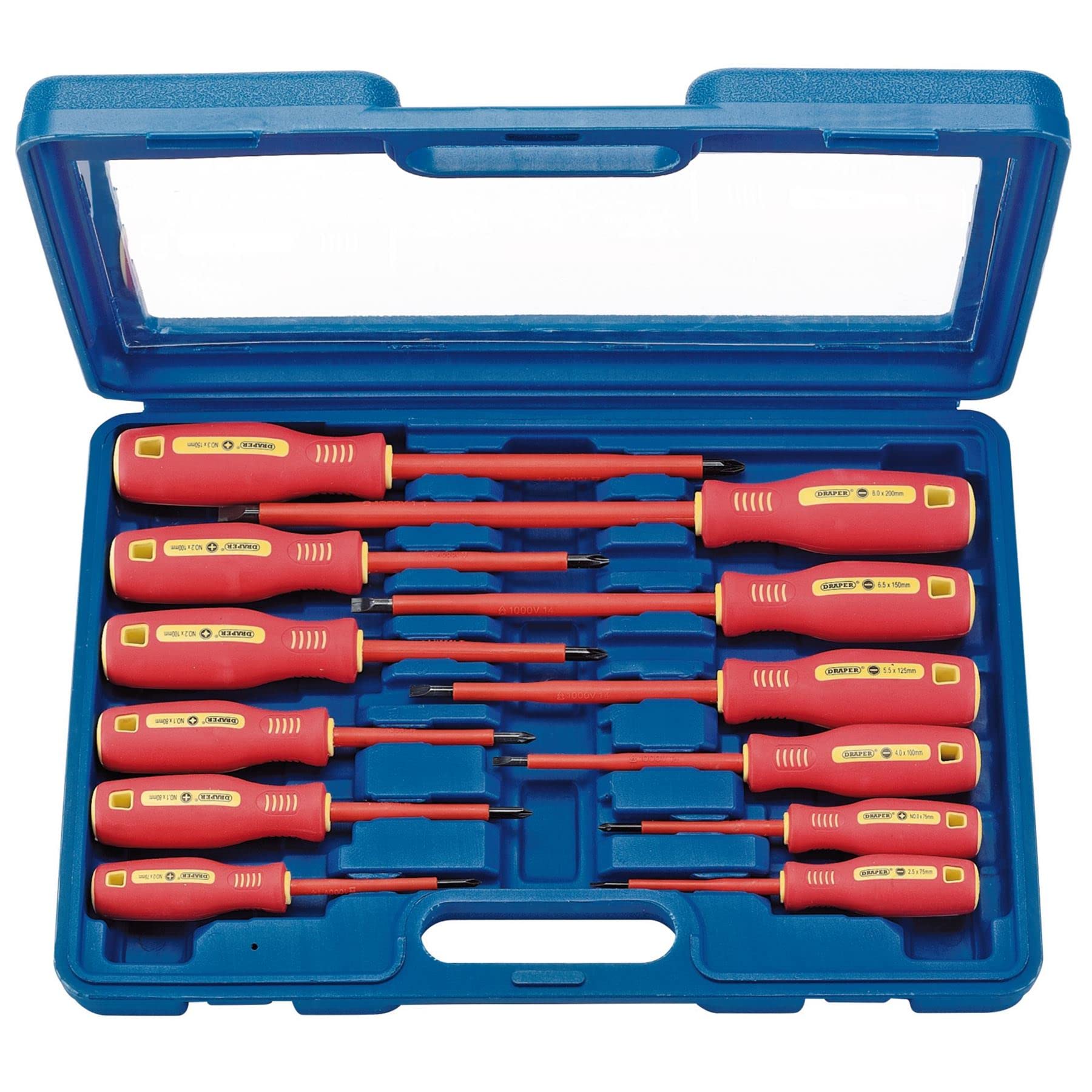 Set de destornilladores totalmente aislados Draper 46541, 12 unidades
