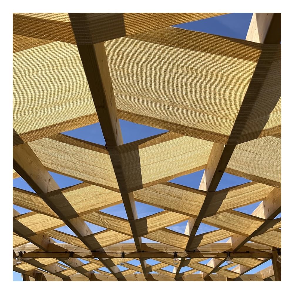 Rygcrud Voiles D'ombrage Tissées pour Pergola, Auvents De Toit, Toiles Extérieures À Bandes avec Œillets, Protection UV pour Terrasse De Jardin(0.4x10m(15.8" x32.8'))
