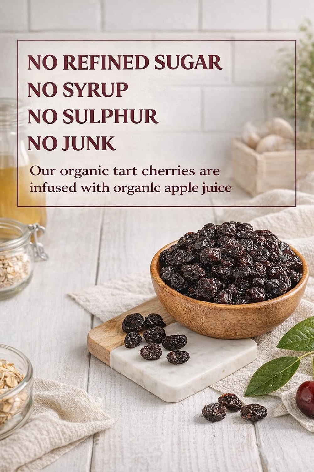Pure Anatolia Organic Dried Tart Cherries Unsweetened - Dried Tart Cherry No Sugar Added - Organic Sour Cherries for Baking & Snacking, Vegan, Non-GMO - 5 oz Resealable Bag, 6 Pack