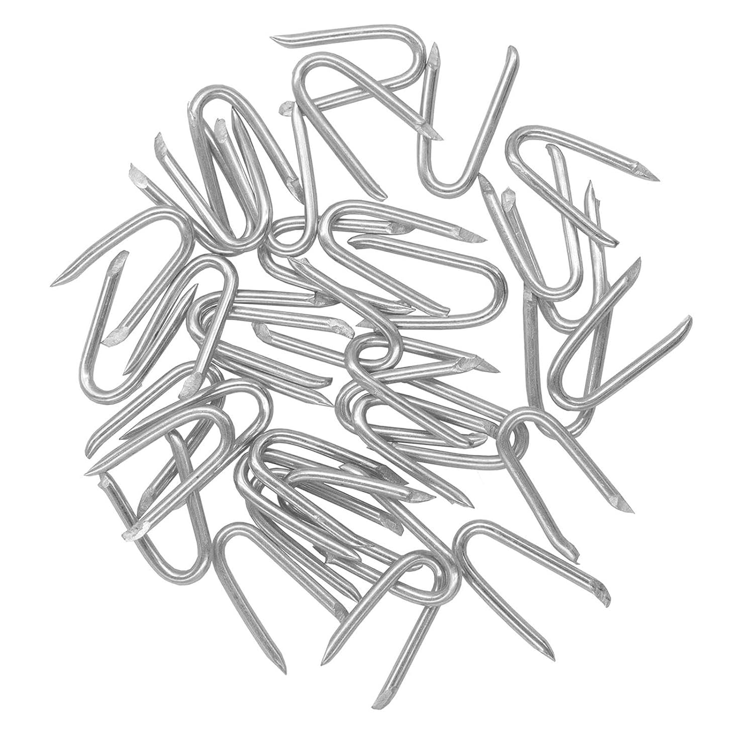 Galvanized Fence Staples 200 or 400 Pack for Wire Mesh Chicken Wire Wood Fencing Hardware- 200pcs