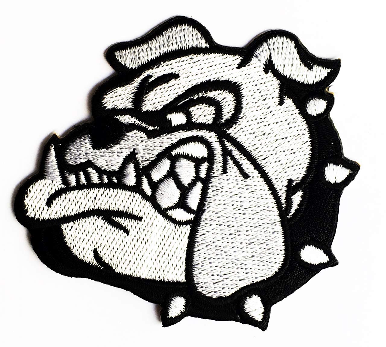 Bulldog Pitbull Dog Animal Kids Cartoon Biker Rider Jacket Vest Patch Sew Iron on Embroidered Badge Custom