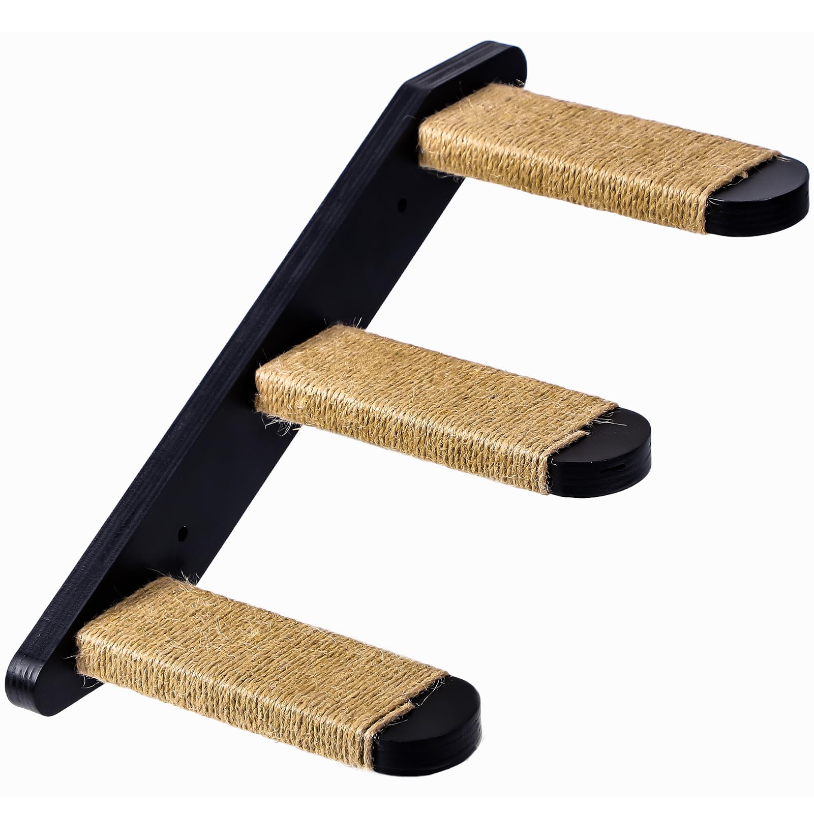 Cat Wall Steps, Cat Wall Shelves 3 Step Cat Stairway, Wood Cat Ladder Cat Steps for Wall, Cat Climbing Wall Stairs for Cats Shelves Platform Supplies(Black)