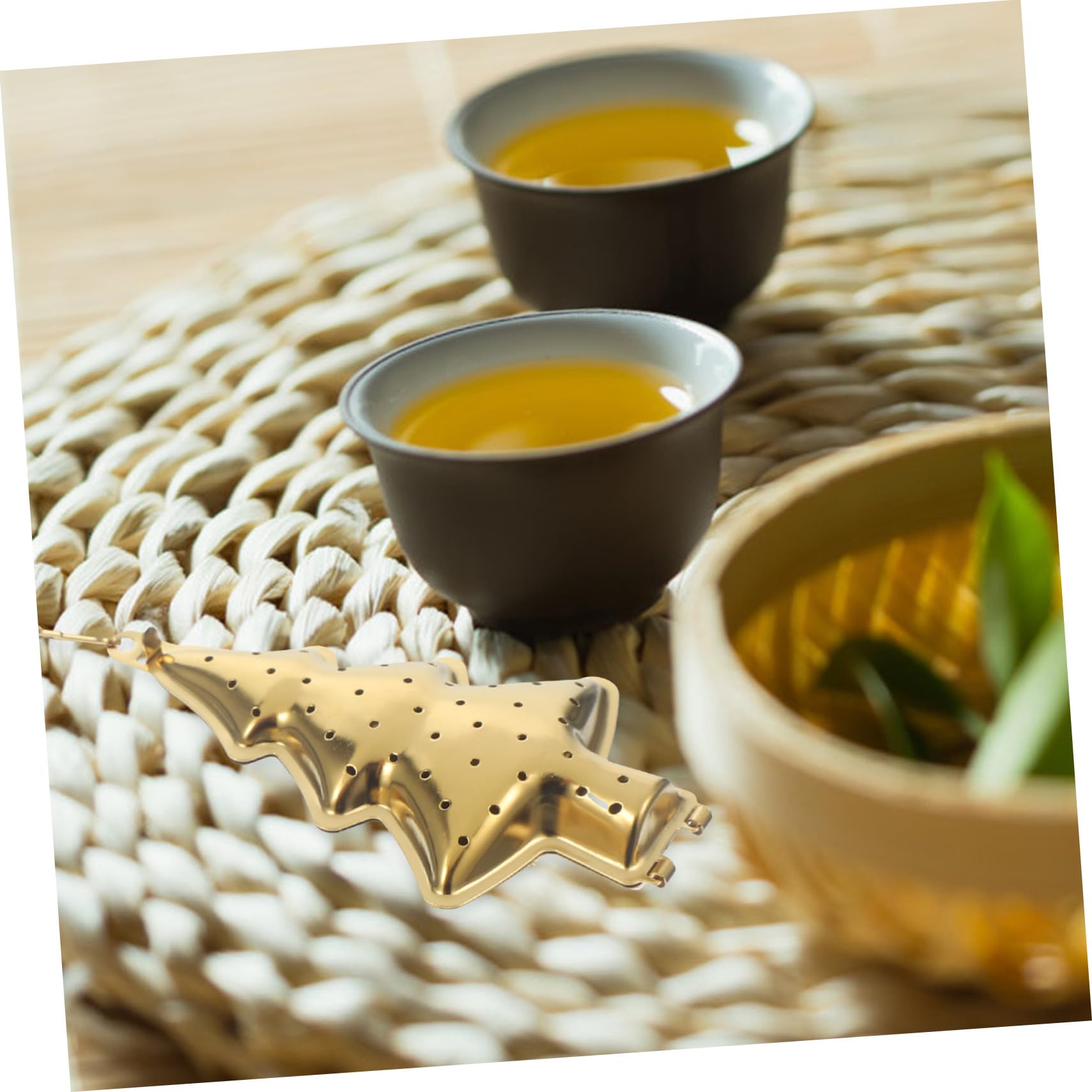 Filtro para Té de Acero Inoxidable 2 Piezas Forma Creativa, Fácil de Limpiar, Adecuado para Infusores de Té Suelto en Cocina Estilo Aleatorio