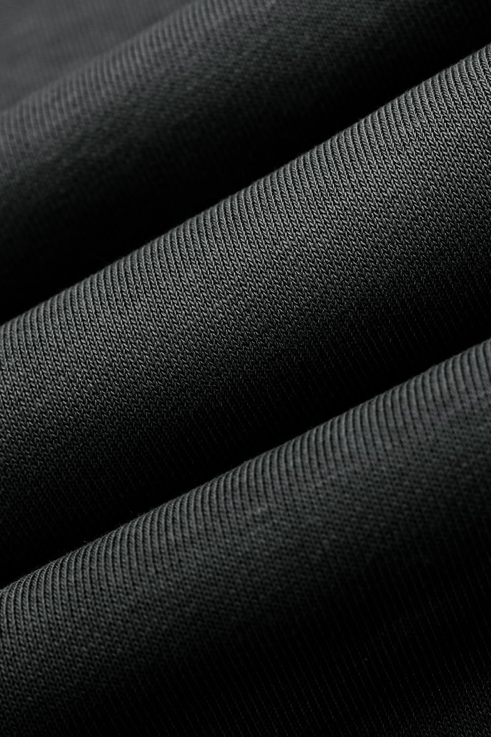 GINGTTO Mens Black Stacked Flared Sweatpants with Pockets Open Bottom Jogging Yoga Pants for Men Loose Fit Cotton Lounge Unisex XS - Image 7