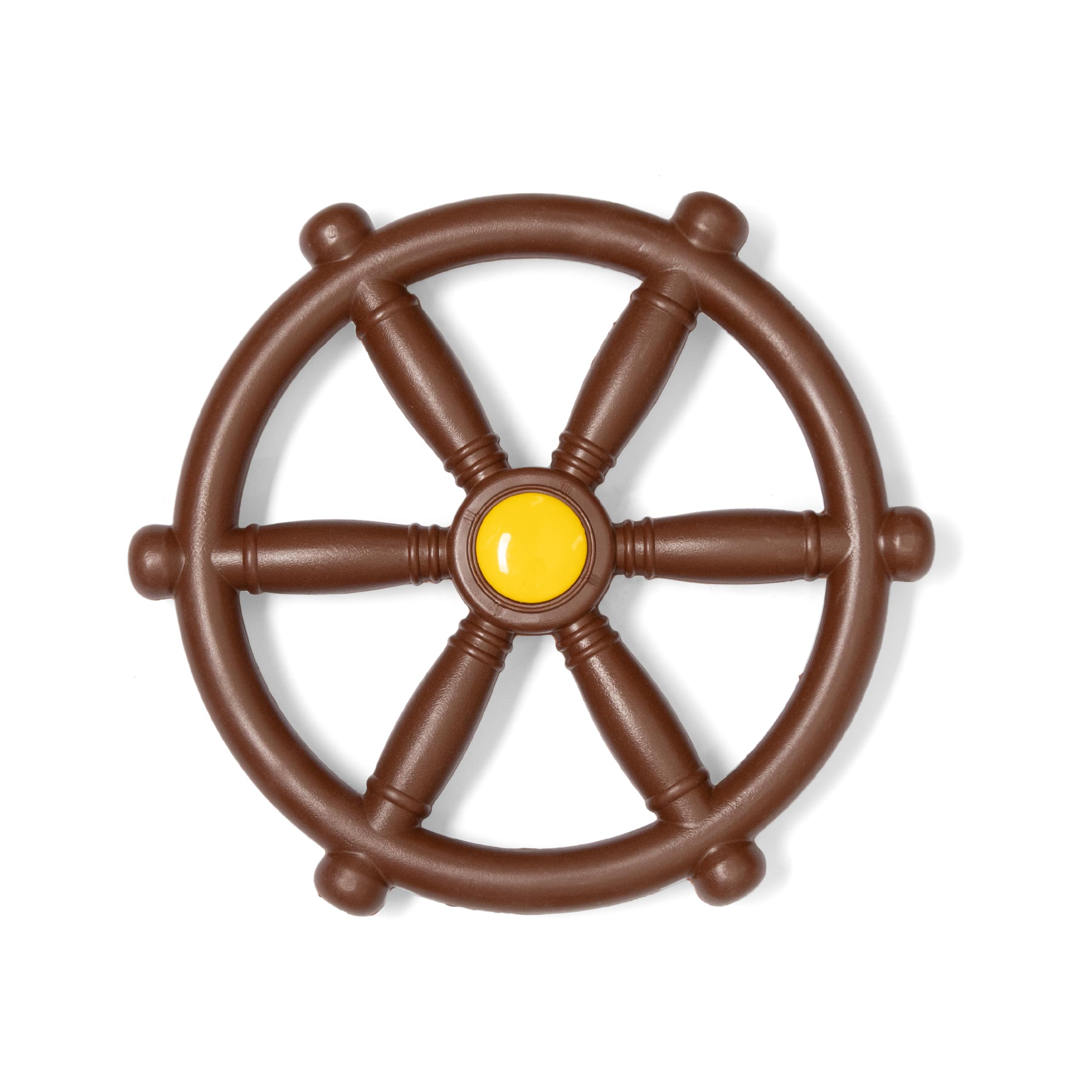 Barcaloo Kids Playground Pirate Ship Wheel Brown Jungle Gym
