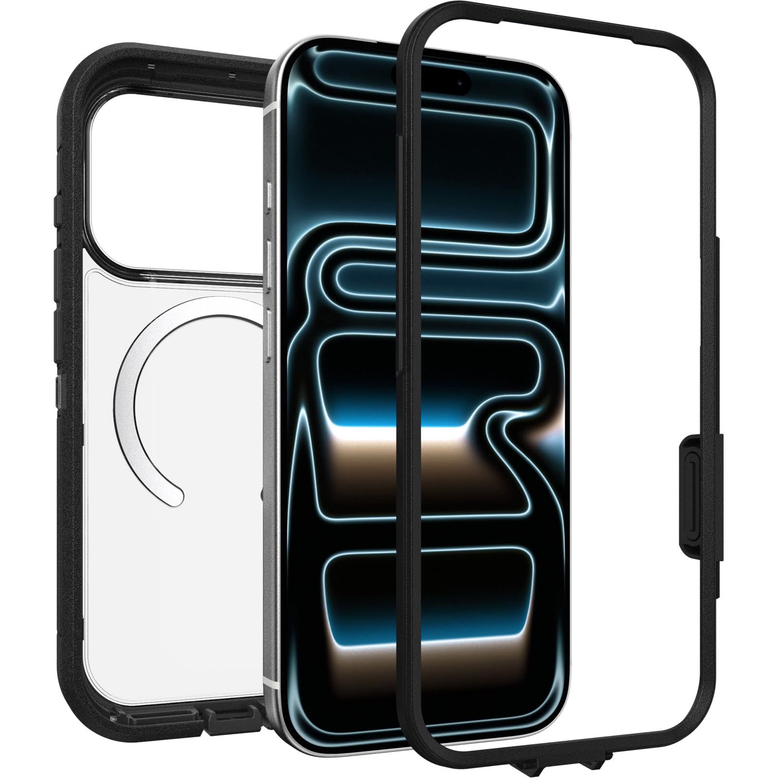 Otterbox Defender Pro XT MagSafe Funda para iPhone 17 Pro, Claro/Negro | Resistente a golpes y caídas, Ultra-Reforzada, Testada 7x con estándares Militares anticaídas, Sin Caja Retail