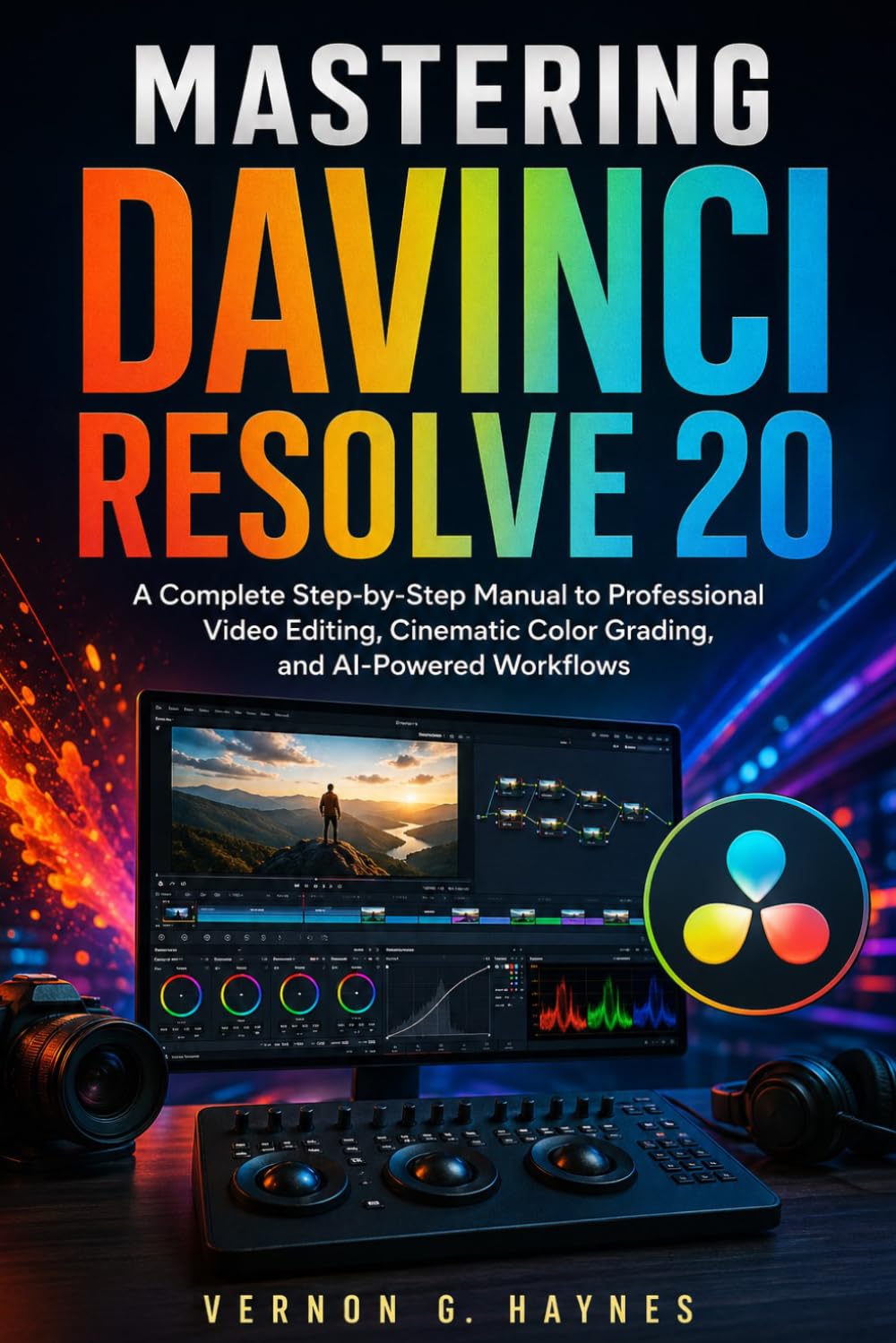 MASTERING DAVINCI RESOLVE 20: A Complete Step-by-Step Manual to Professional Video Editing, Cinematic Color Grading, and AI-Powered Workflows