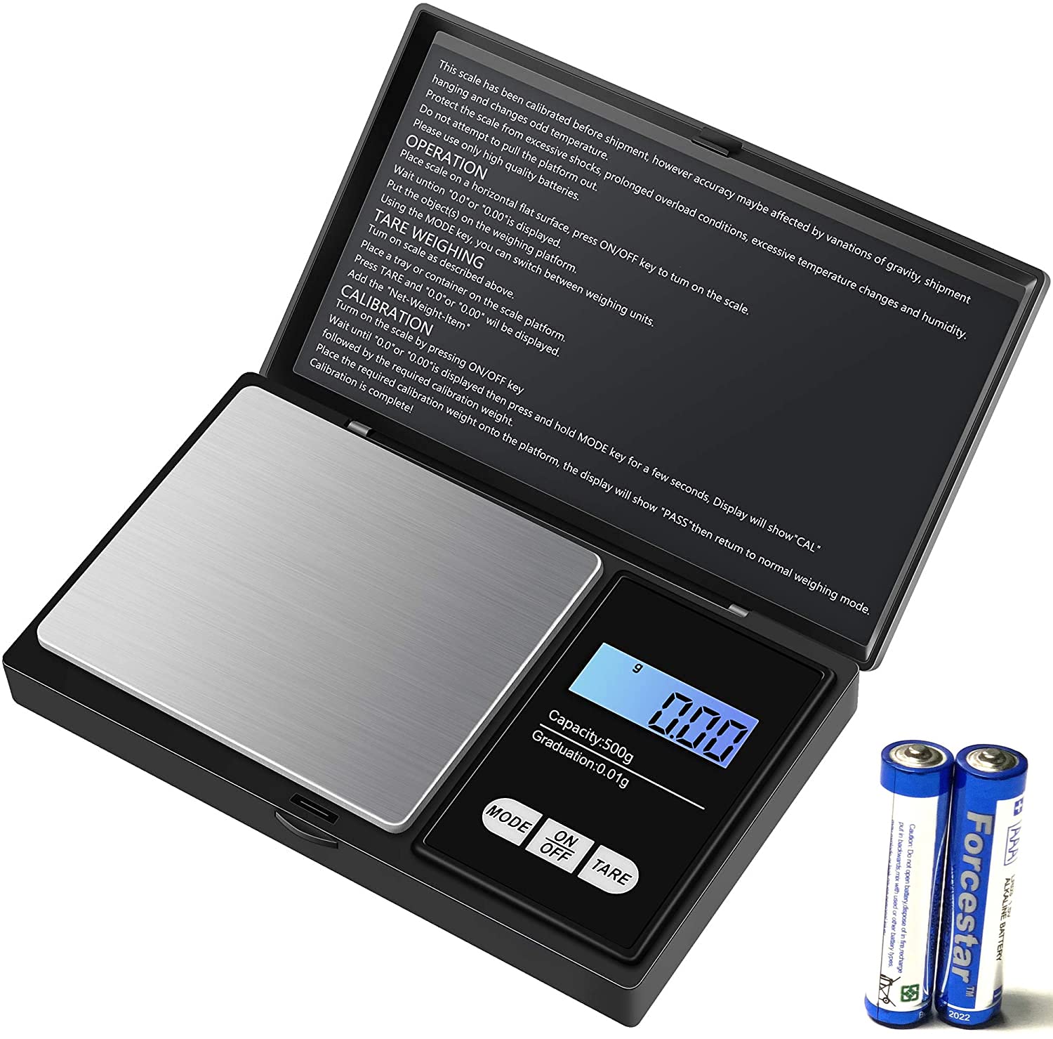 Buy Digital Pocket Scale,500g/0.01g Mini Scale Gram and Ounce, Black