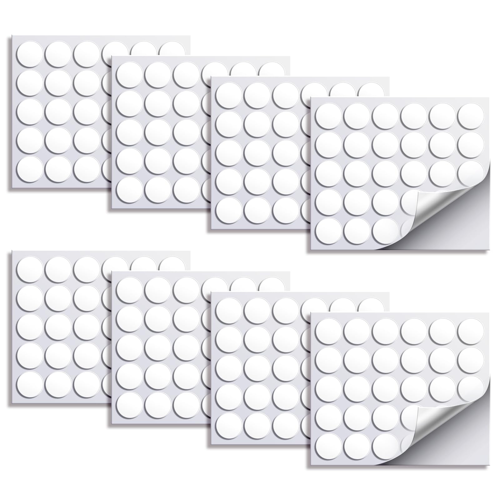 PACKKA Double Sided Tape for Walls, Sticky Dots Stickers Removable Mounting Dots Adhesive Strips, Glue Dots Removable Putty for Hanging Picture Poster Balloons Crafts Decorations (240 Adhesive Dots)