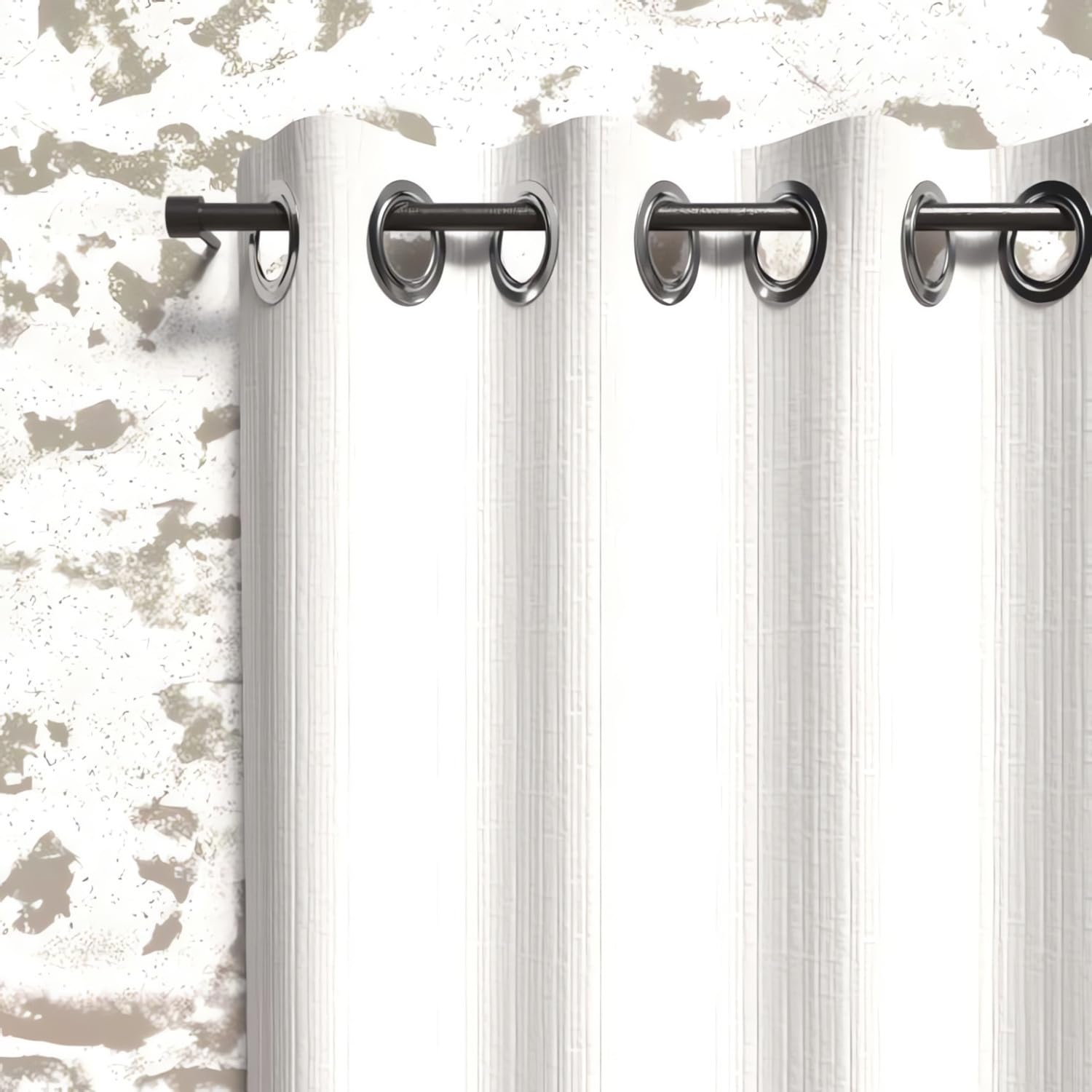 Soleil d'ocre, Boheme Insulated Curtain with Eyelets 135 x 180 cm White