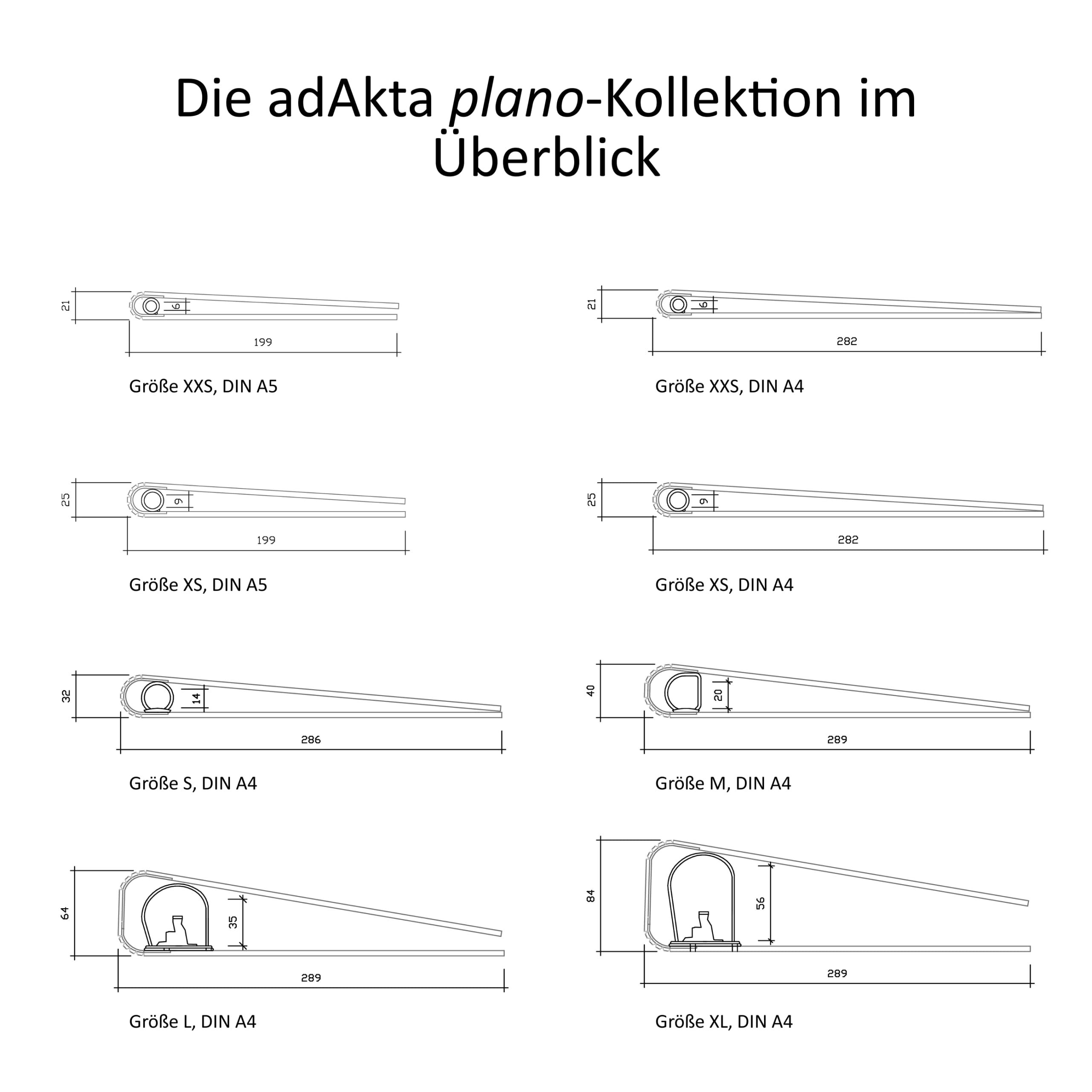 Design-Ringbuch adAkta plano Größe "XL" (DIN A4, Kernbuche)