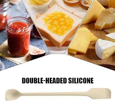 Jar Scraper Spatula, Butter Jar Scraper | Double-Headed Scraper Silicone Spatula Spreader,Non Stick Butter Spreader, Baking Supplies for Cooking Baking Baking