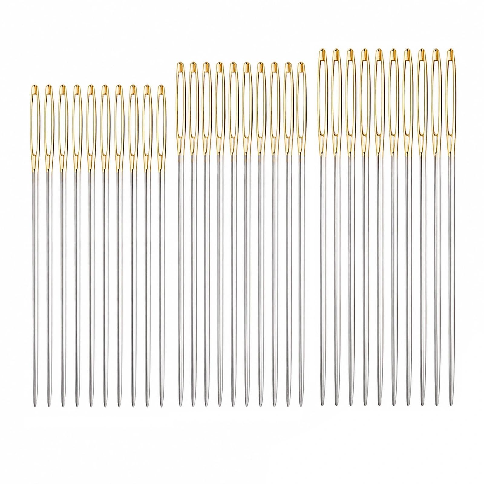 Cross Stitch Needles Sizes 22 24 26 Set of 30 Gold Tail Embroidery Tapestry