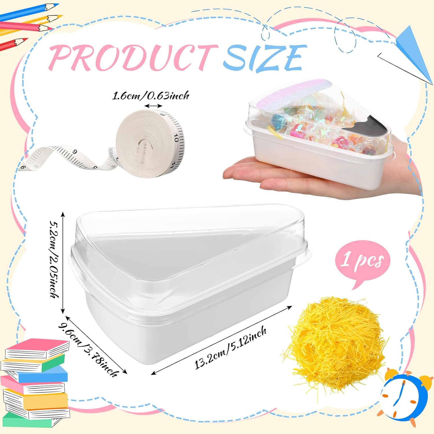 Ferrochef 36 Sets DIY Pencil Gift Box Plastic Pencil Container Teacher Appreciation Gifts for Students Back to School Treat Boxes for Teachers Thank You Gifts for Classroom School Party Favors