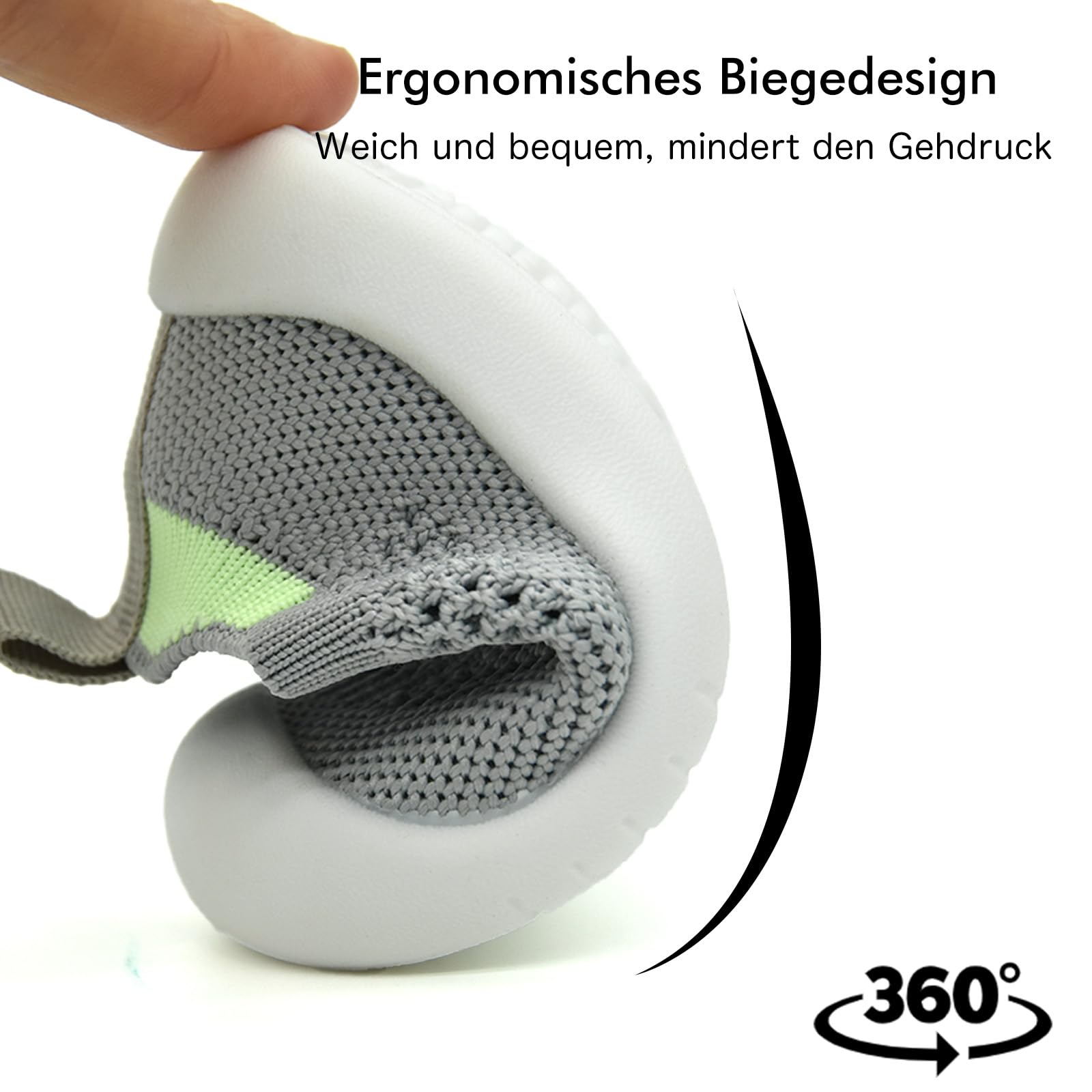 Baby Sockenschuhe Lauflernschuhe Krabbelschuhe für Mädchen Jungen (0-3 Jahren) – mit Rutschfester Gummisohle, weich gestricktem Material