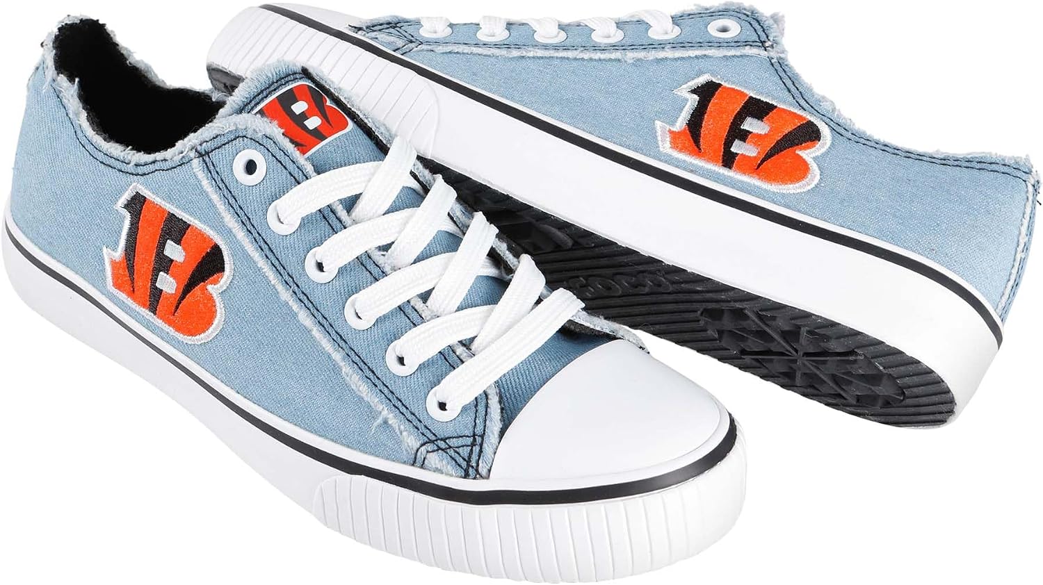FOCO NFL Womens NFL Denim Team Logo Ladies Fashion Low Top Canvas Sneakers Shoes