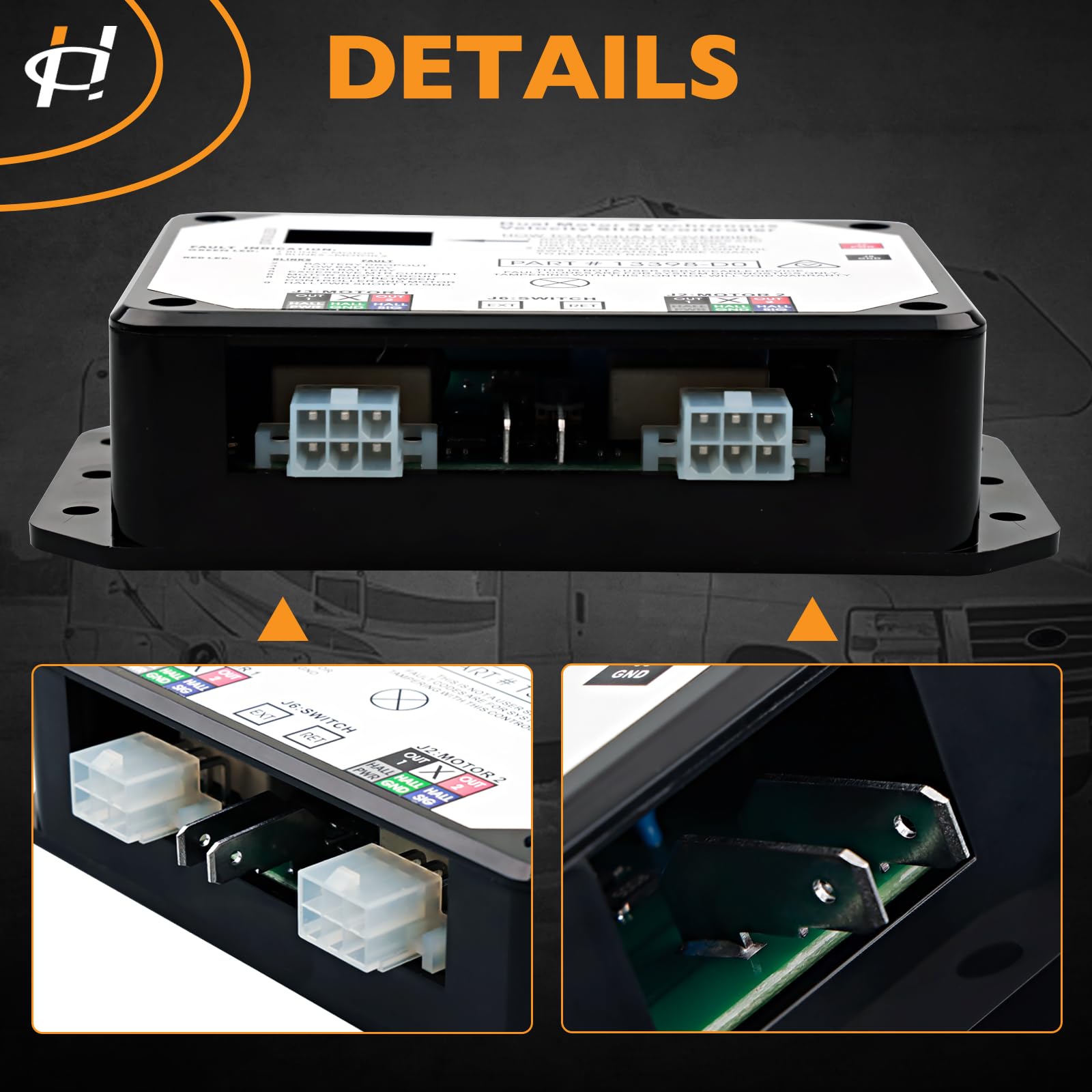 Dual Motor Slide Out Controller For RV - Replacement For Lippert V-Sync II, Synchronous Velocity Control (Part 13398-DO)