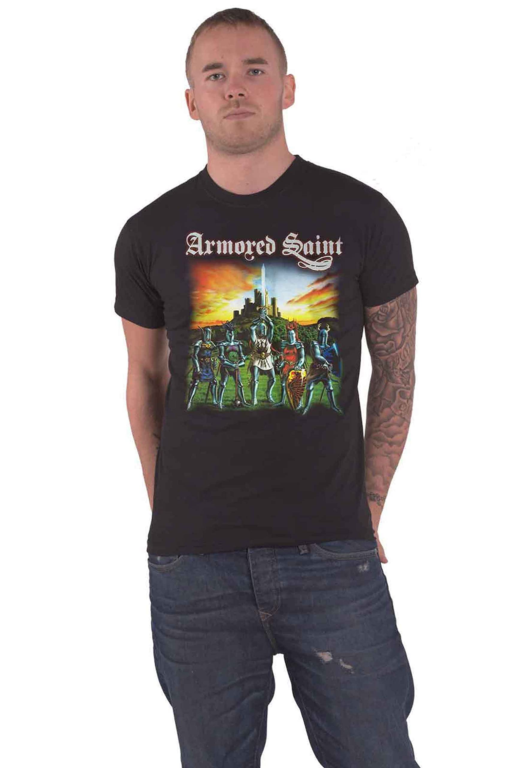 Plastic Head Armored Saint 'March of The Saint' (Black) T-Shirt (Large)