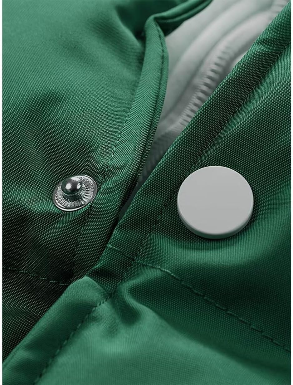 Uomo Hip Hop Moda Varsity con Cappuccio Piumino Impiombato Falso Giacca da Baseball con Cappuccio Inverno All'aperto Ispessito Giù Giacca di Cotone
