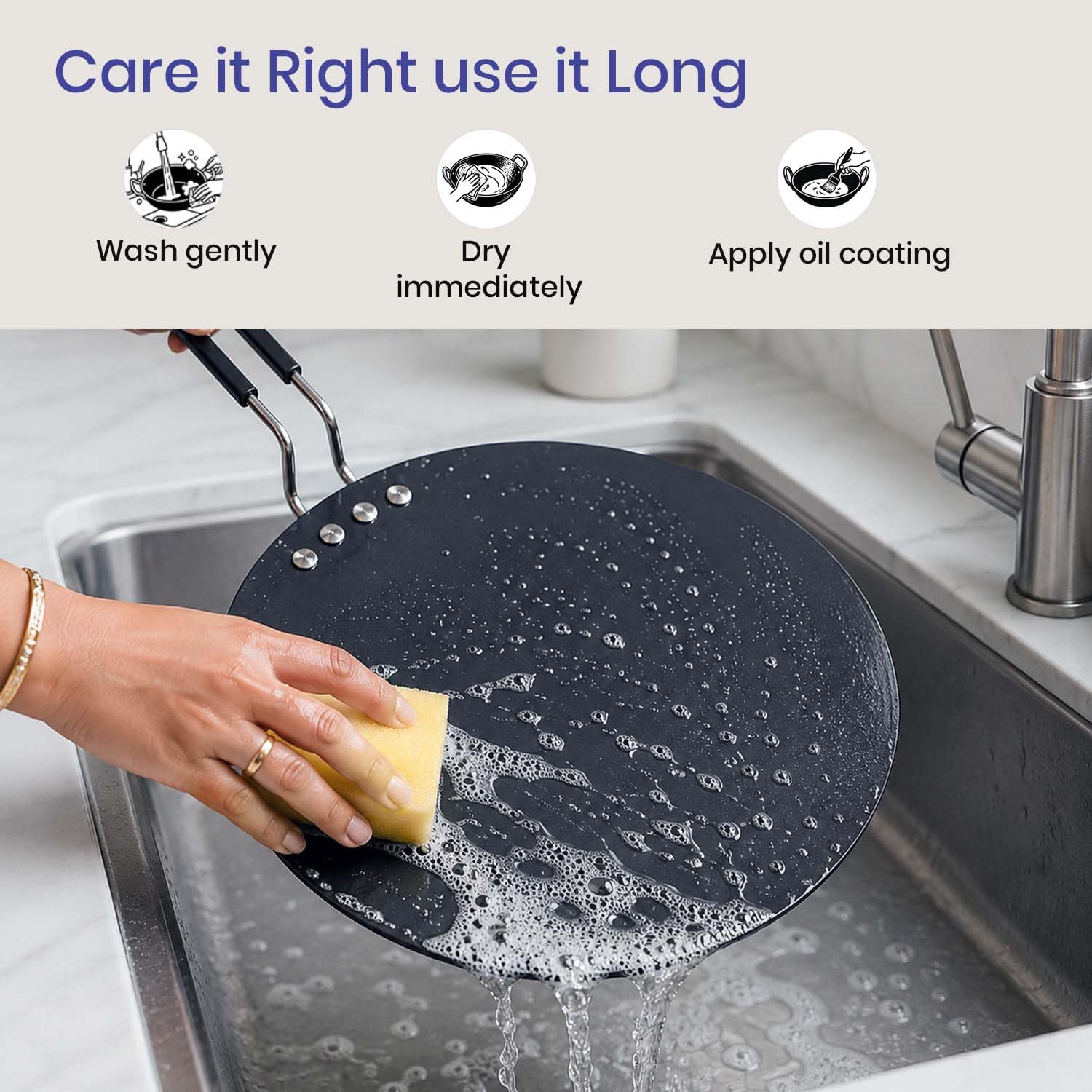 DOZY Nonstick Tawa - Perfect for Rotis & Chapatis -6