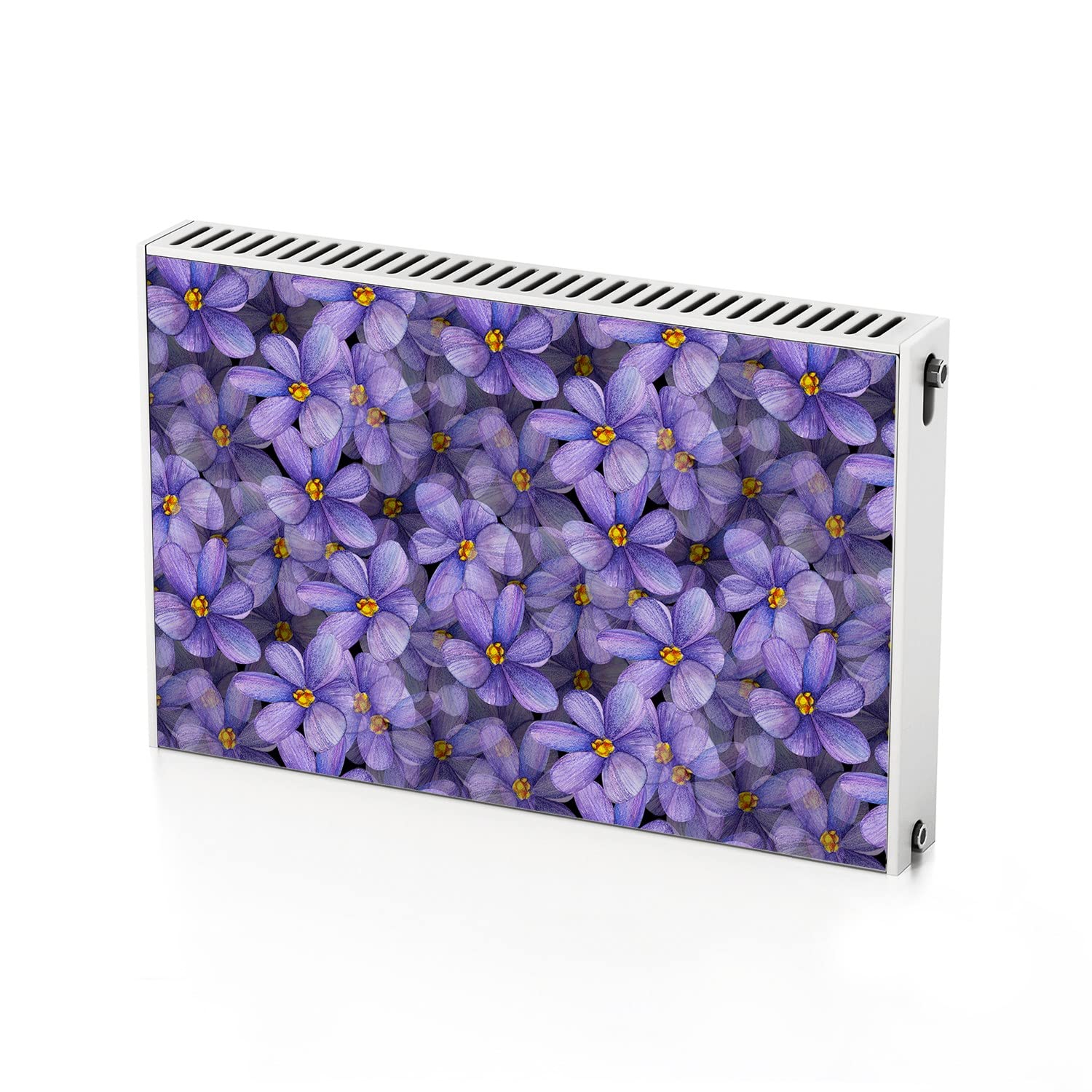 Aimant de radiateur fleur mauve 90x60 cm pour habillage de chauffage