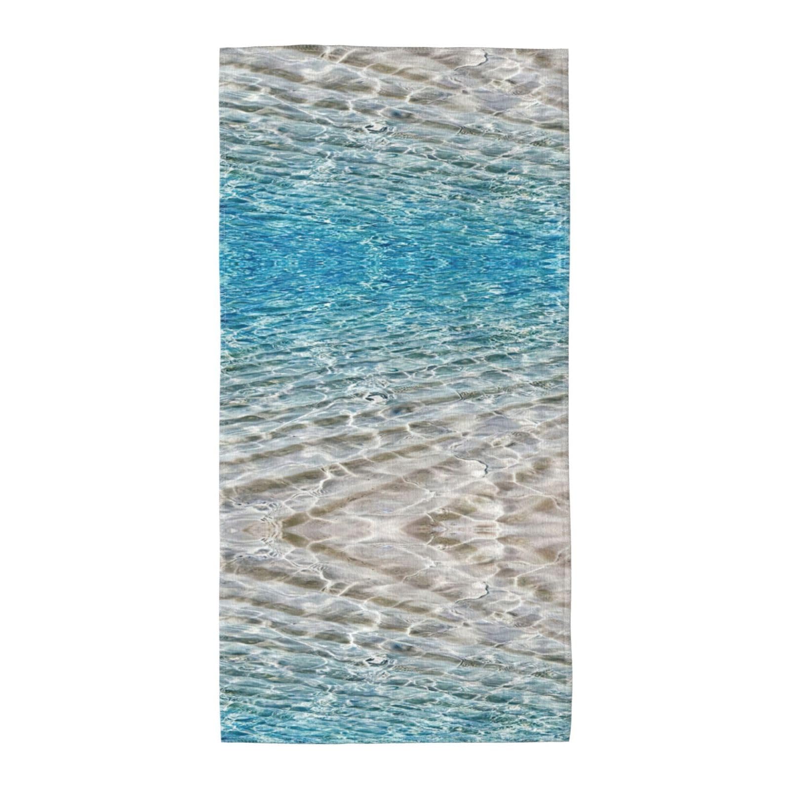 KAPPTYY Clear Sea Water Breathable Long Towel Absorbent Reusable For Daily Family Life